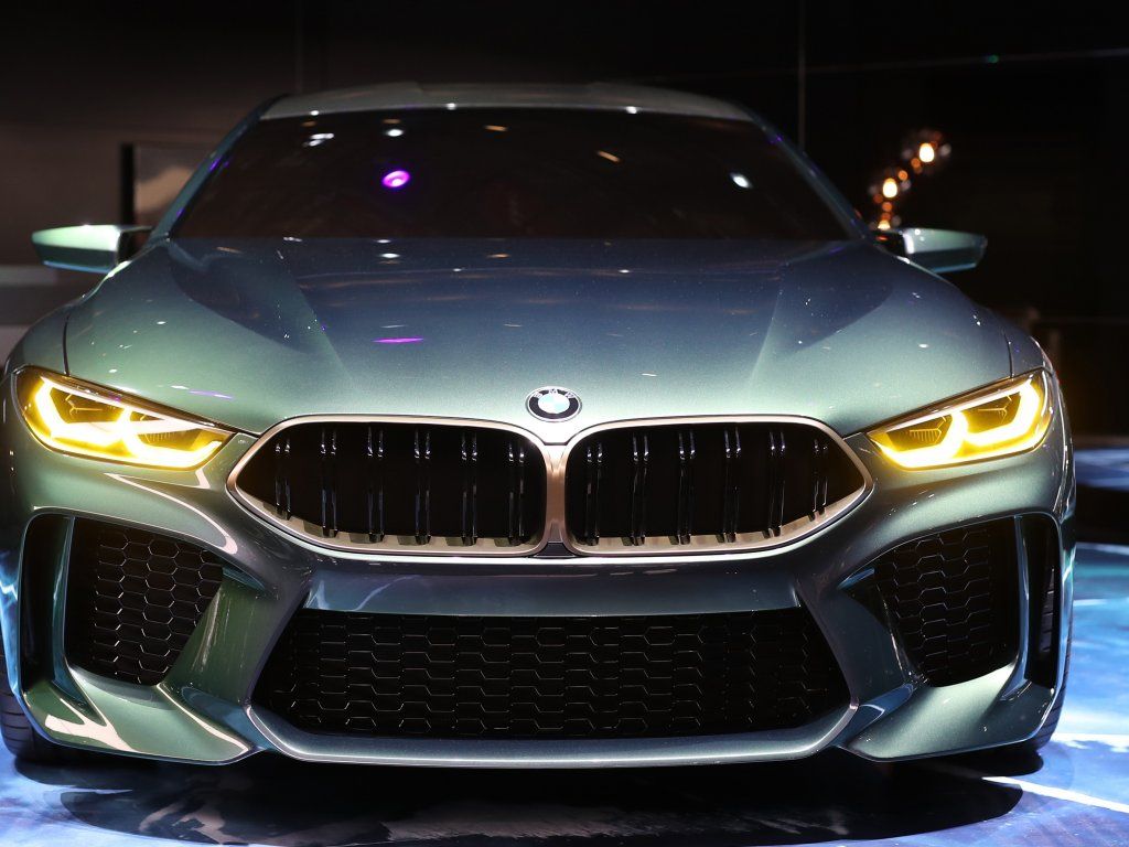1024x768 Front, headlight, 2018 car, Bmw m8 gran coupe, auto show wallpaper. Bmw concept, Bmw, Esportes
