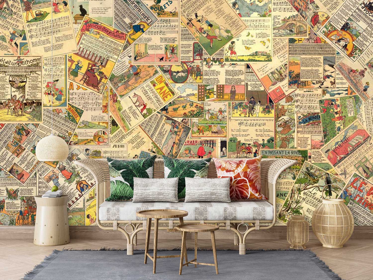1500x1125 Vintage Music Score Pattern Wallpaper Mural. Ever Wallpaper UK