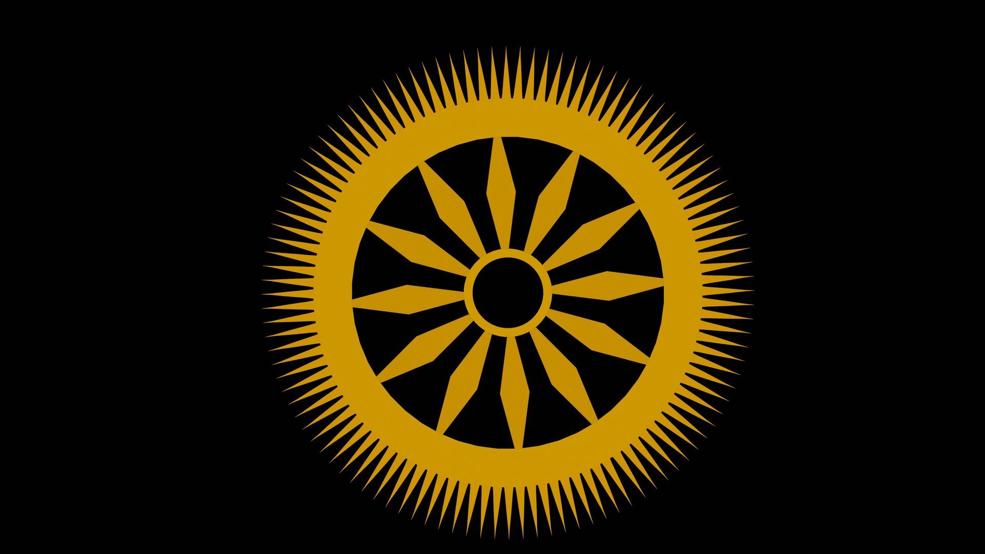 1920x1080 Krishna chakra 3D