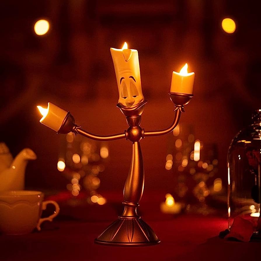 894x894 Beauty and The Beast Lumiere Candelabra Lamp, 12.6 inch Beauty and The Beast Lumiere Statue, for Wedding Table and Christmas Party Home Decoration : Home & Kitchen