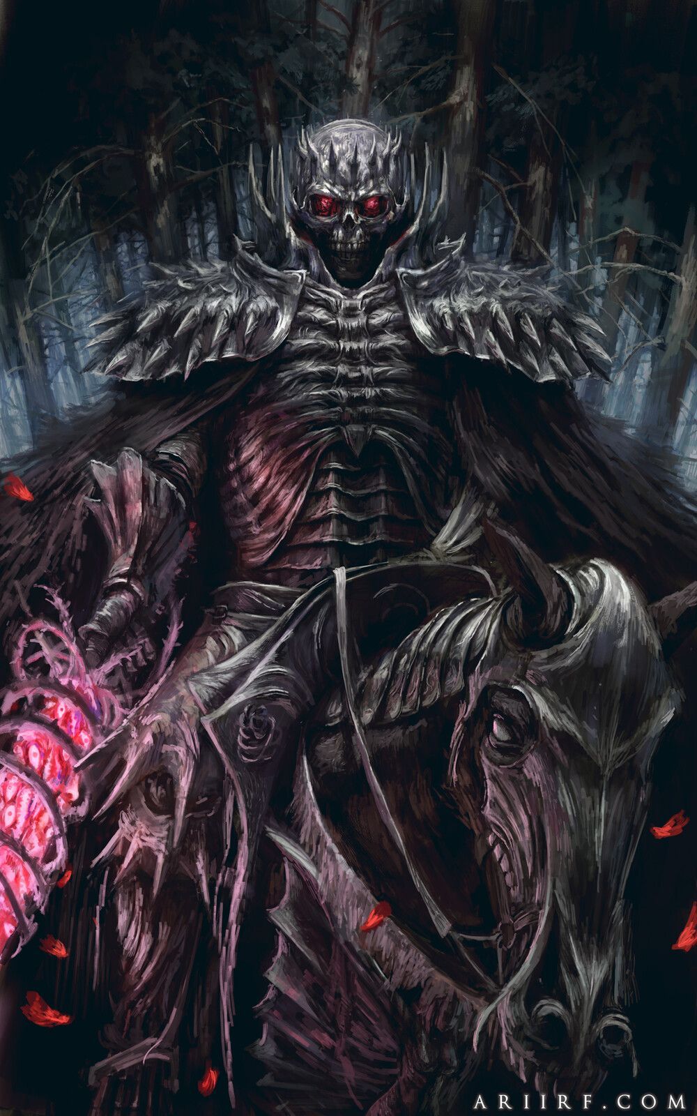 1000x1600 Skull Knight, Ari Ibarra. Berserk, Dark fantasy art, Fantasy demon