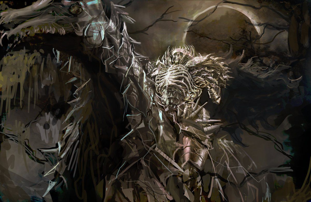 1200x780 Finished Skull Knight Painting Wallpaper (by venommoe) will be animated soon