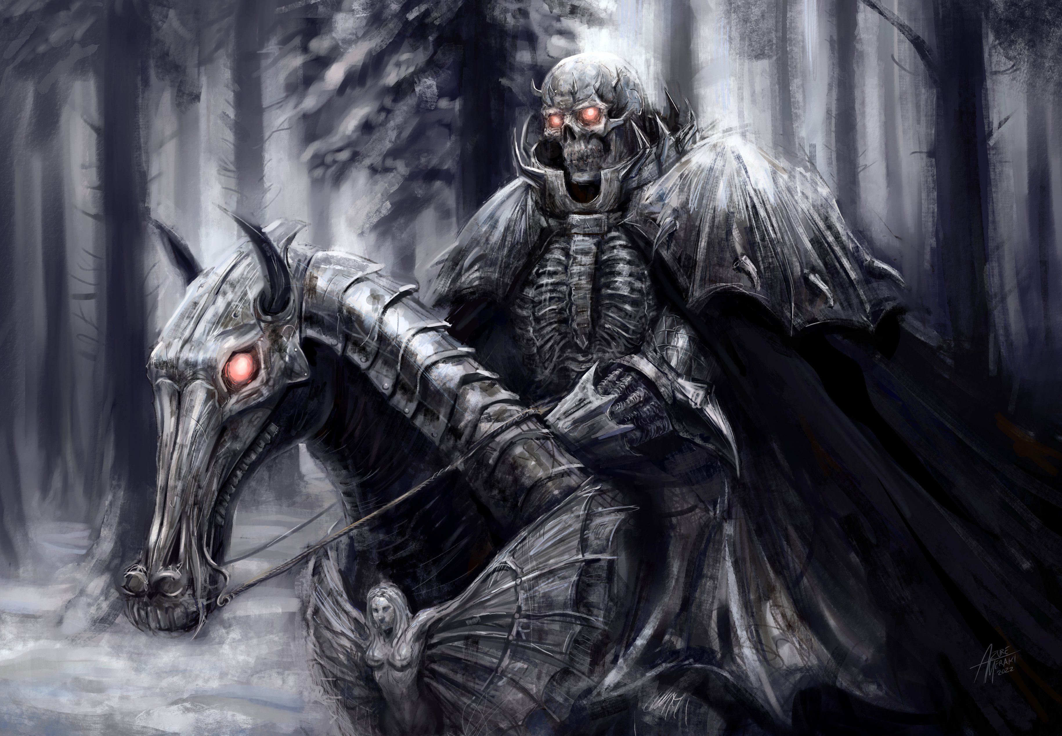 3660x2536 skull knight (berserk) drawn