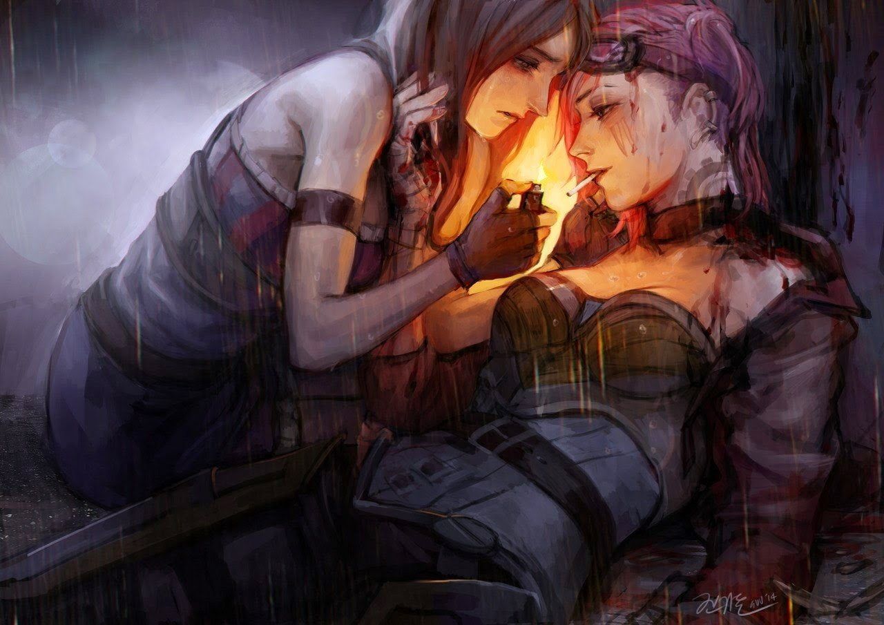 1280x905 Wallpaper / 720P, Vi (League of Legends), Piltover, League of Legends, smoking, cigarettes, Caitlyn free download