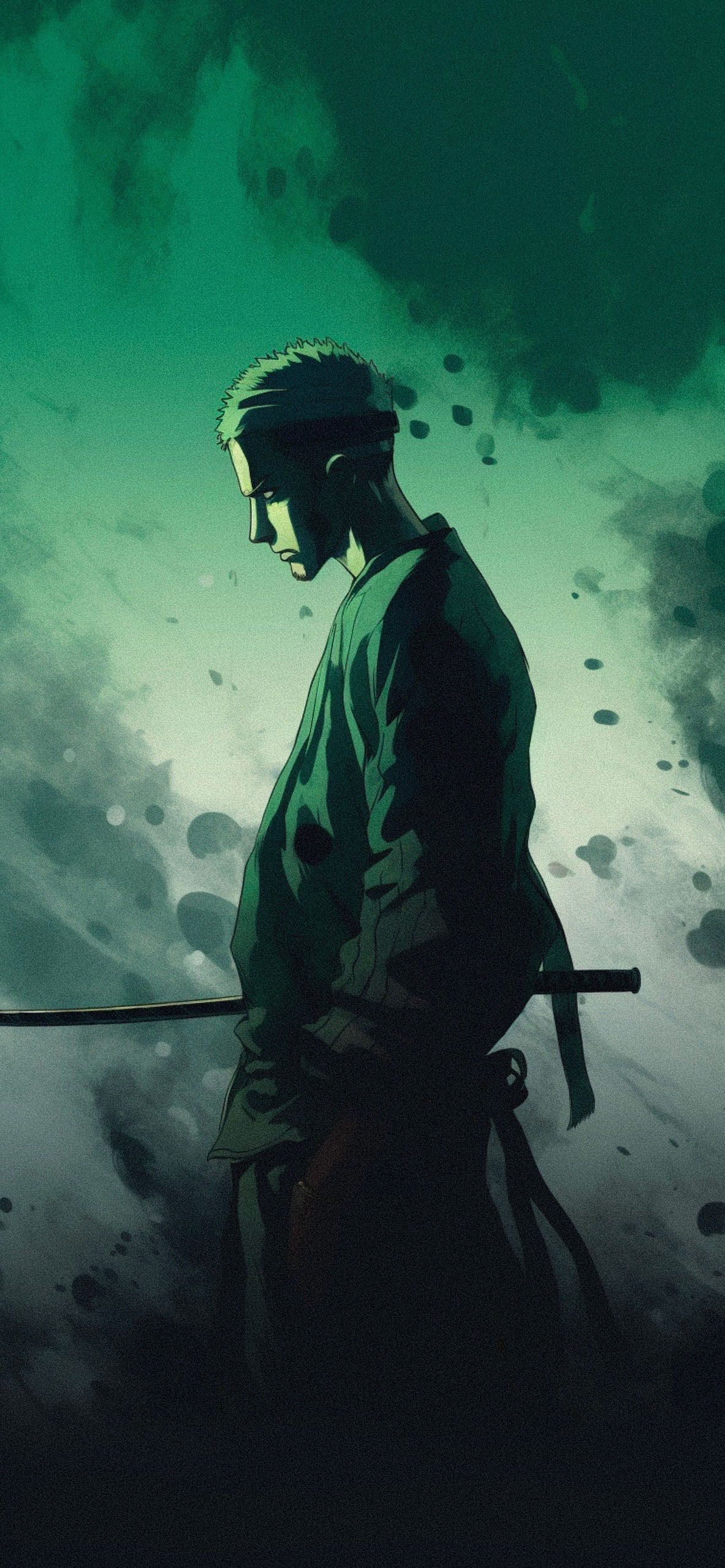 1183x2560 One Piece Roronoa Zoro Aesthetic Wallpaper Wallpaper ⚔️