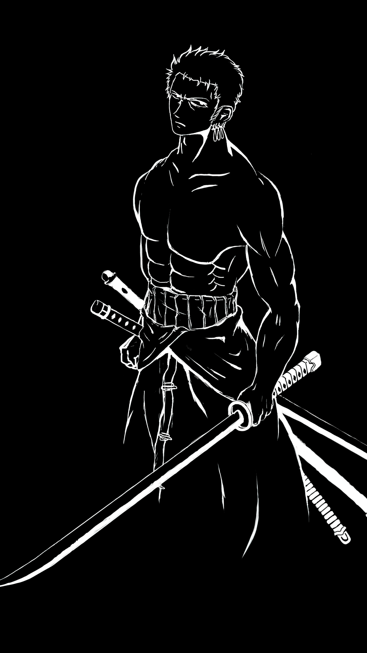 1242x2208 Roronoa Zoro Wallpaper 4K, One Piece, Pirate Hunter
