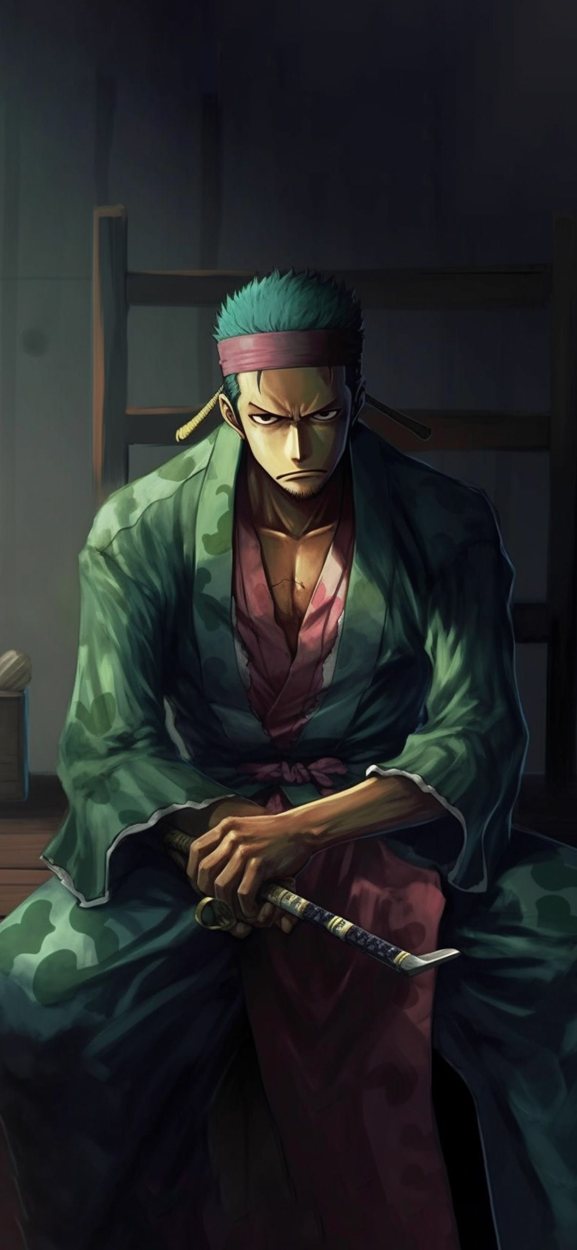 1183x2560 One Piece Roronoa Zoro Art Wallpaper Zoro Wallpaper