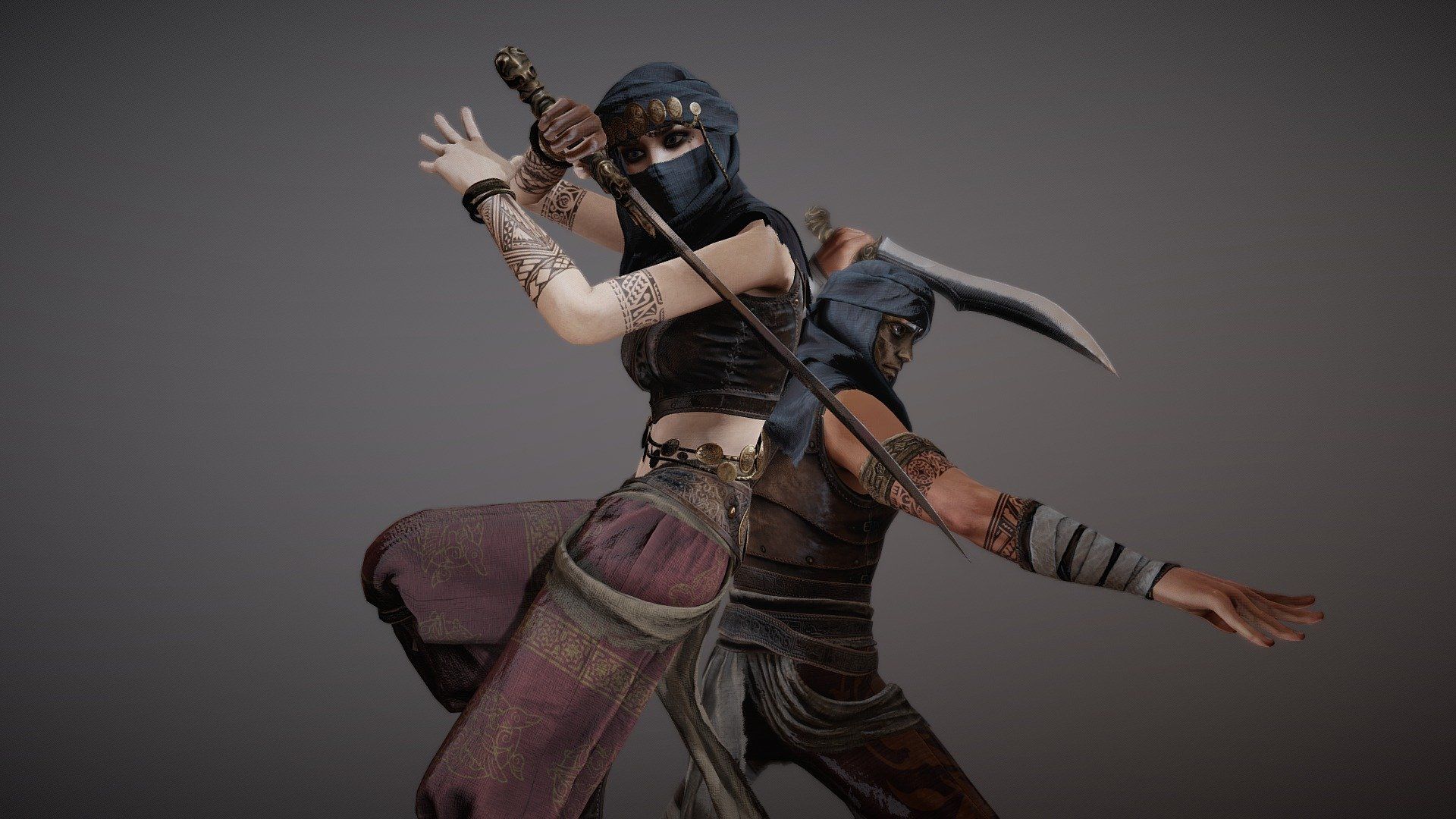 1920x1080 Arabic Warriors Royalty Free 3D model by Quang Phan [c625902]