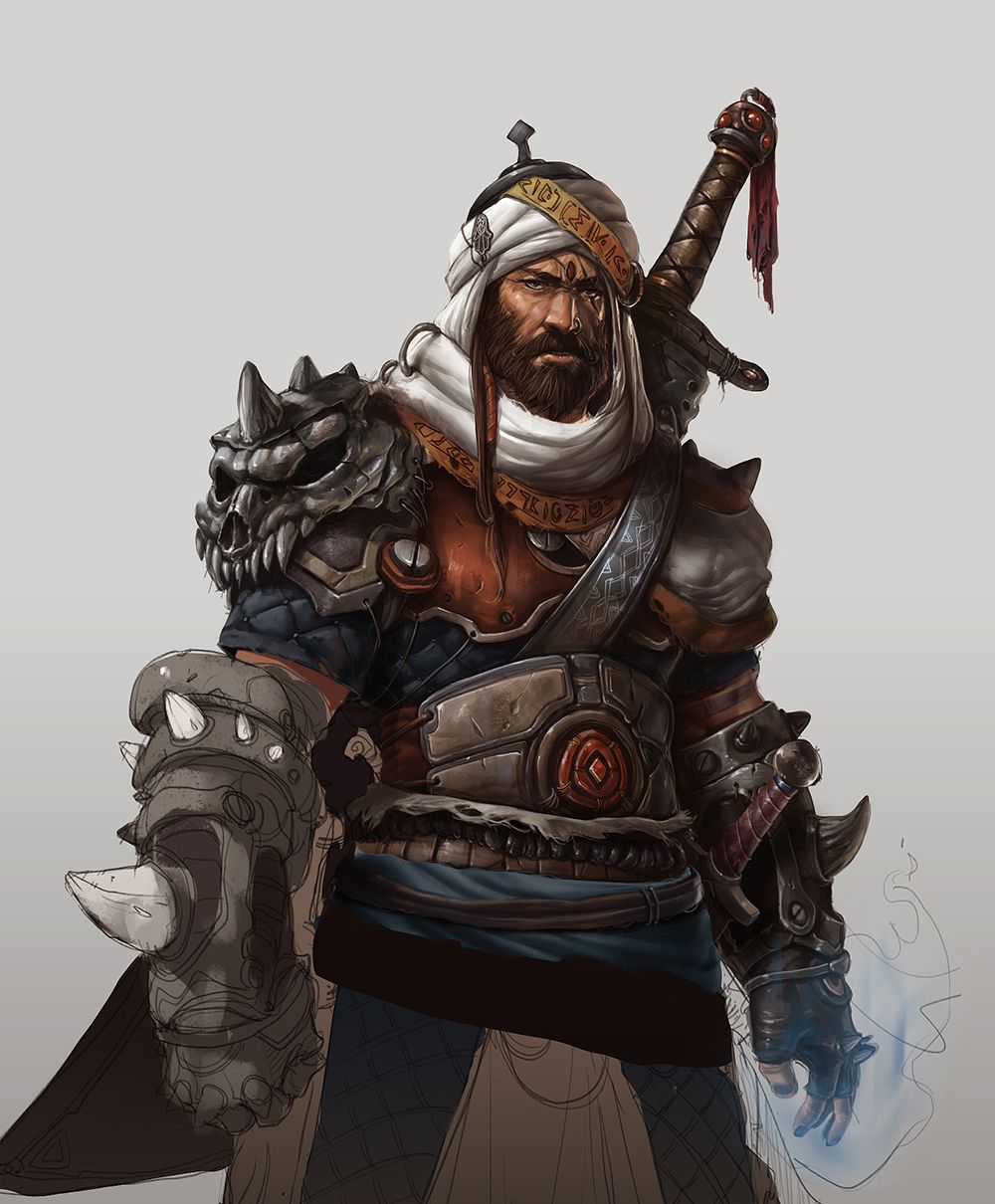 1000x1210 The Arabian Warrior WIP