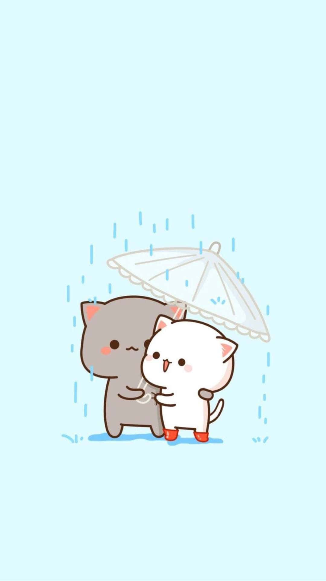 1080x1920 Download Cute Mochi Kawaii Anime Cat Wallpaper