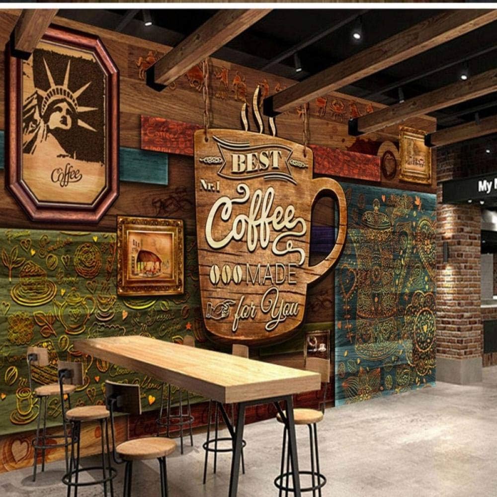 1000x1000 Sdefw Custom 3D Mural Photo Wallpaper HD Hand Painted European Vintage Coffee Shop Restaurant Wallpaper Wall Paper 310X210Cm: Buy Online At Best Price In UAE