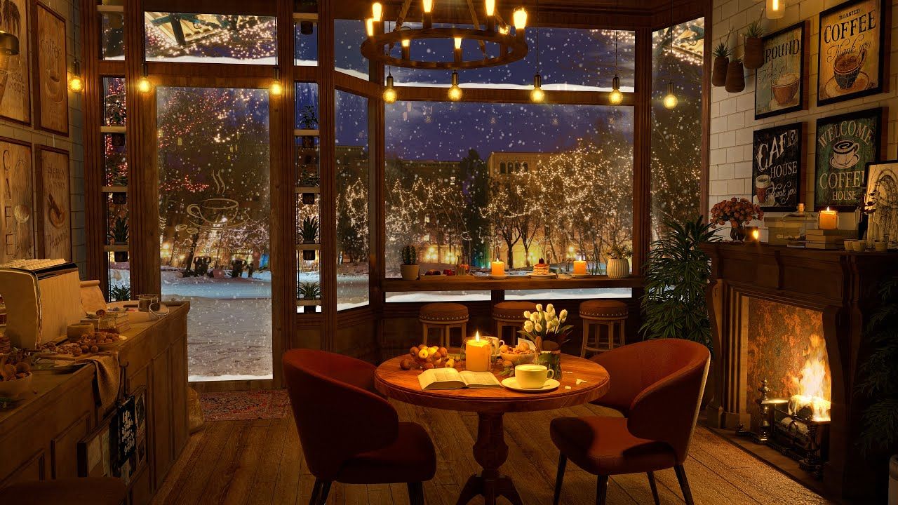 1280x720 4K Coffee Shop Jazz Background Music To Relax Study To