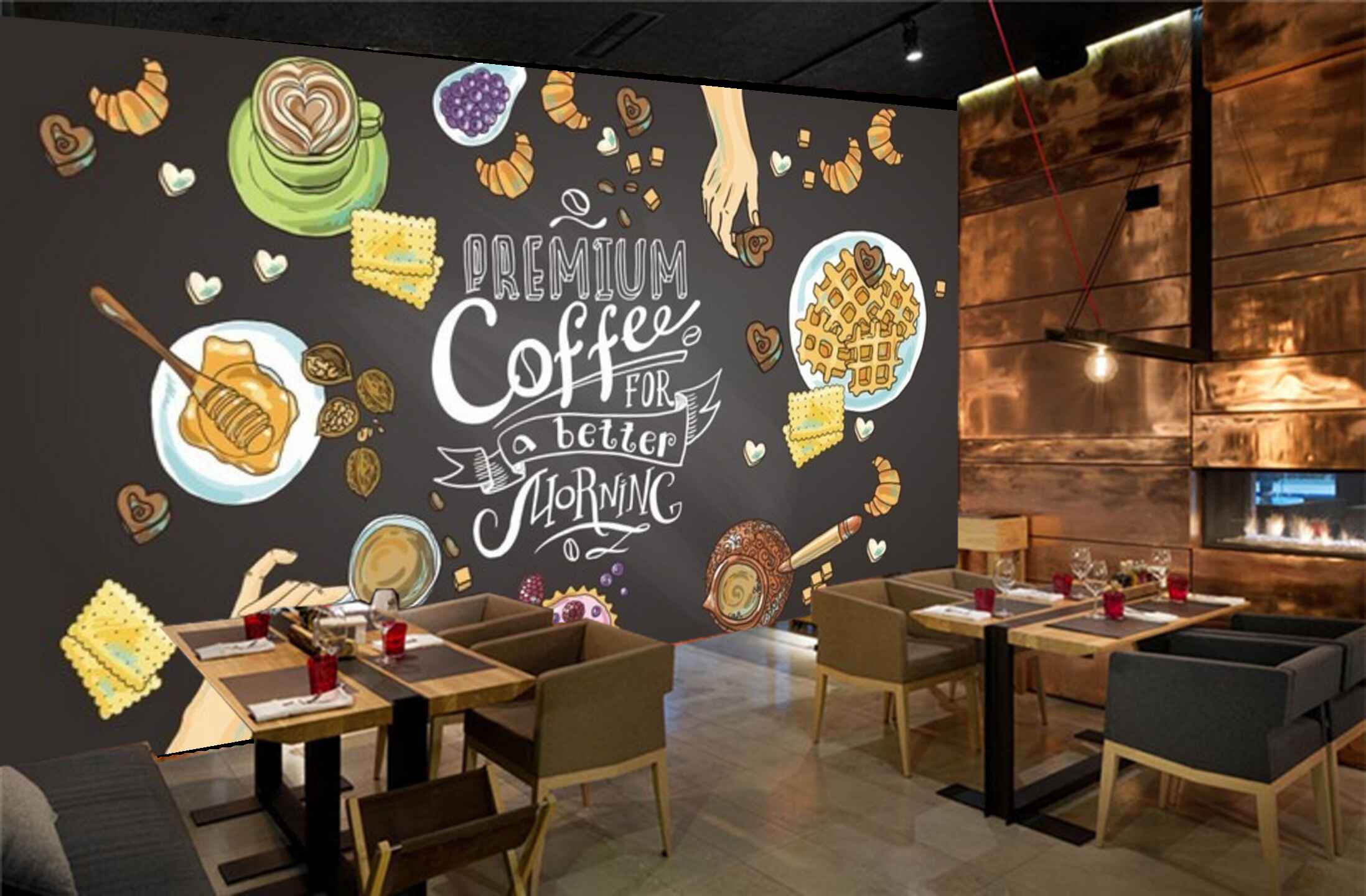 2195x1440 Avikalp MWZ3019 Coffee Premium Cafe Biscuits HD Wallpaper for Cafe Res