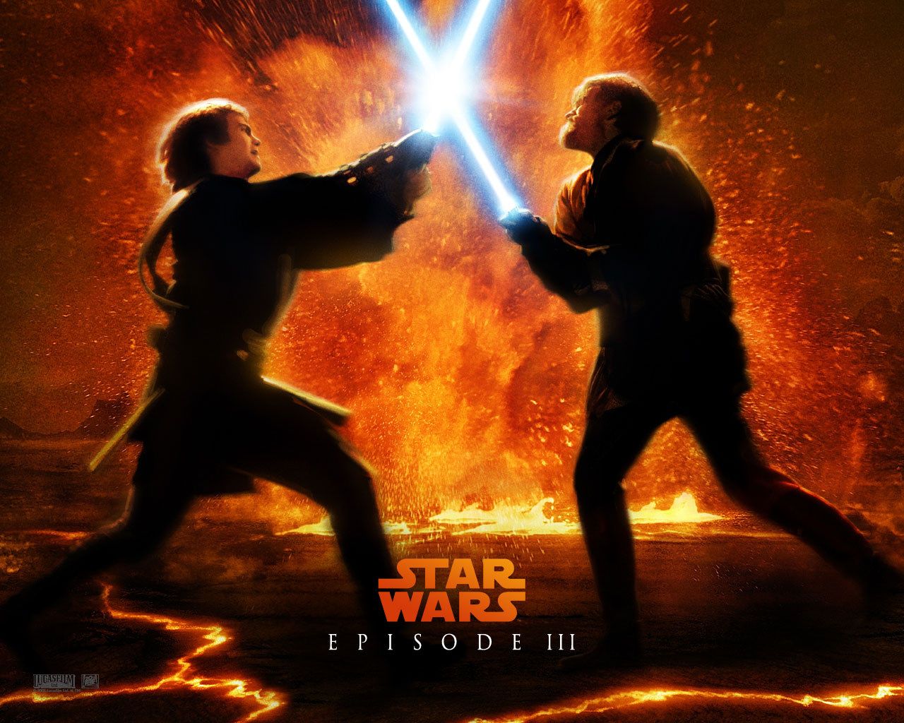 1280x1024 Anakin Obi Wan Duel, Stella, Star Wars Wallpaper