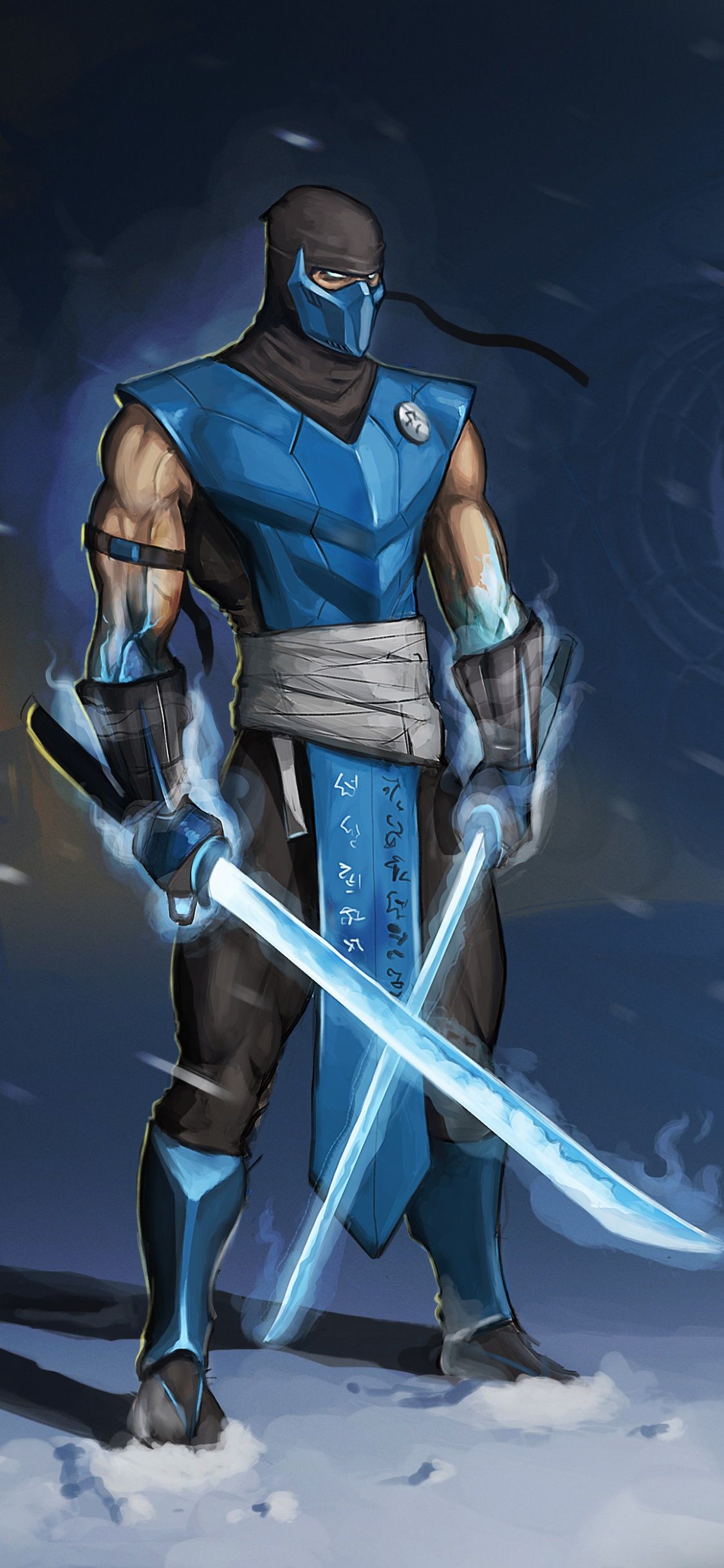 1125x2436 Wallpaper / Video Game Mortal Kombat Phone Wallpaper, Warrior, Sub Zero (Mortal Kombat), Sword, 1125x2436 Free Download