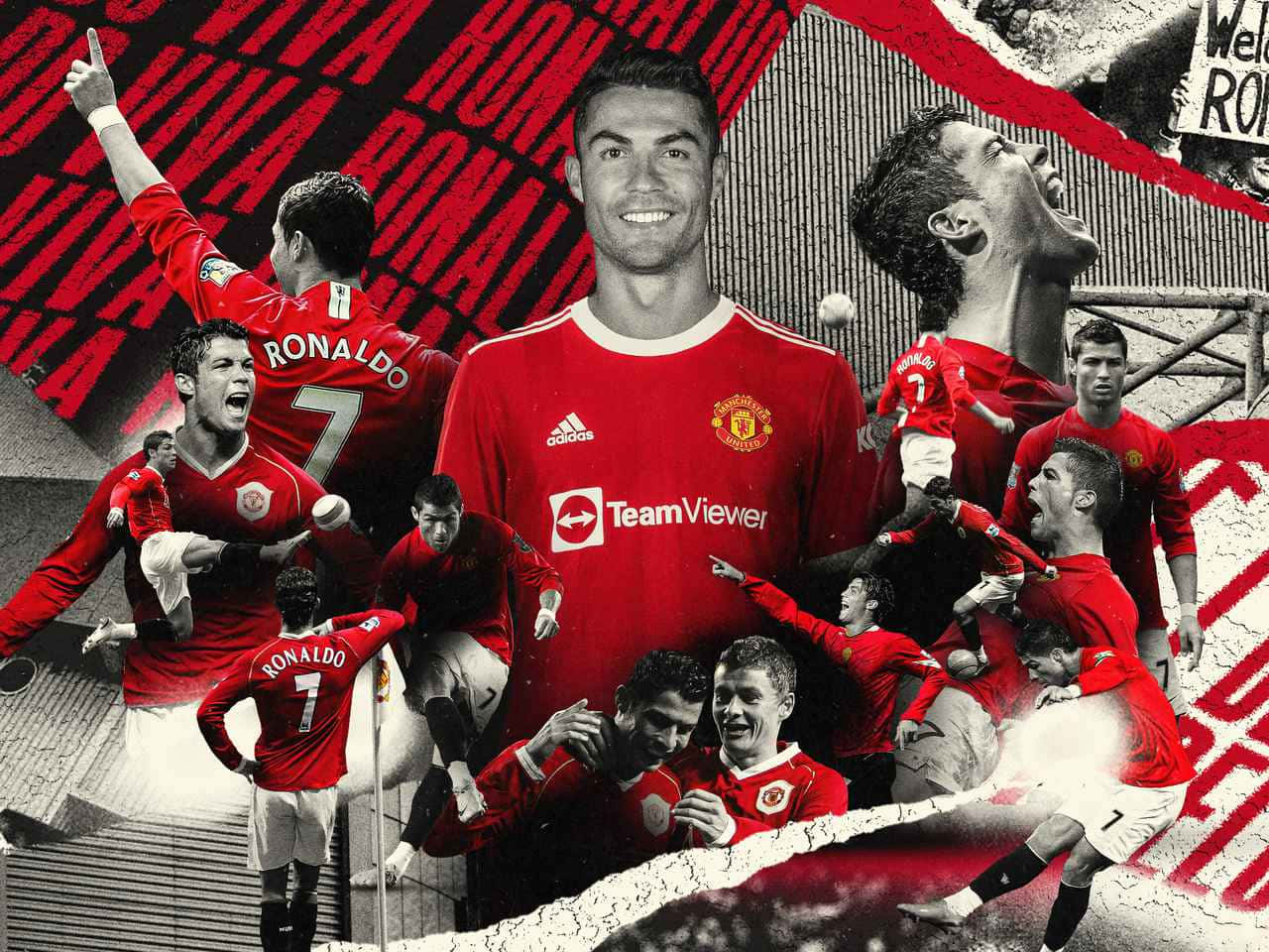 1280x960 Download Manchester United team proudly walking out on Old Trafford pitch. Wallpaper