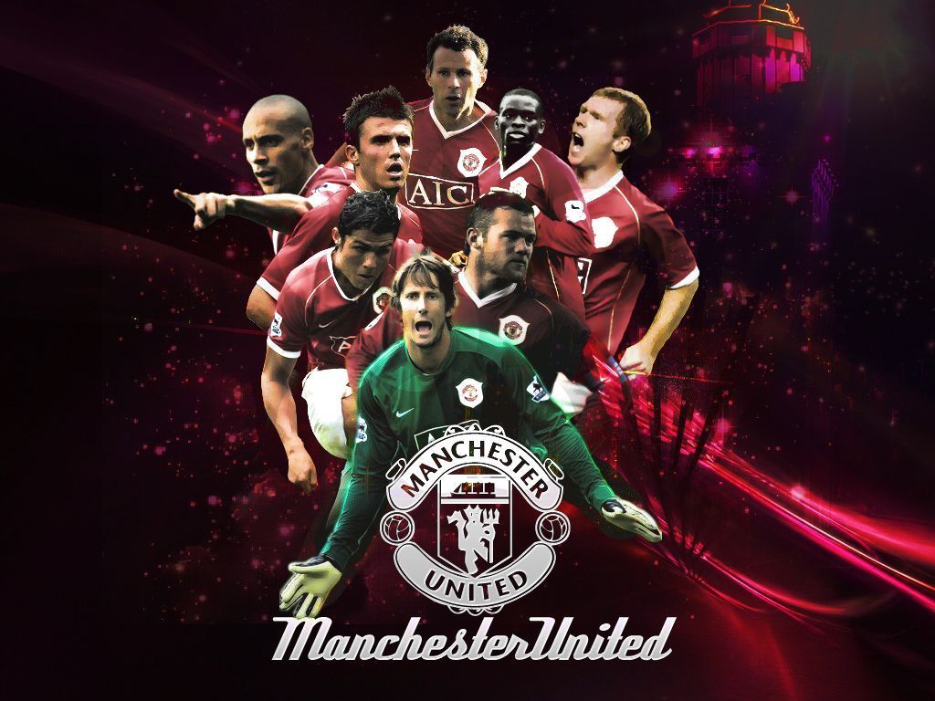 1024x768 Manchester United Team Wallpaper