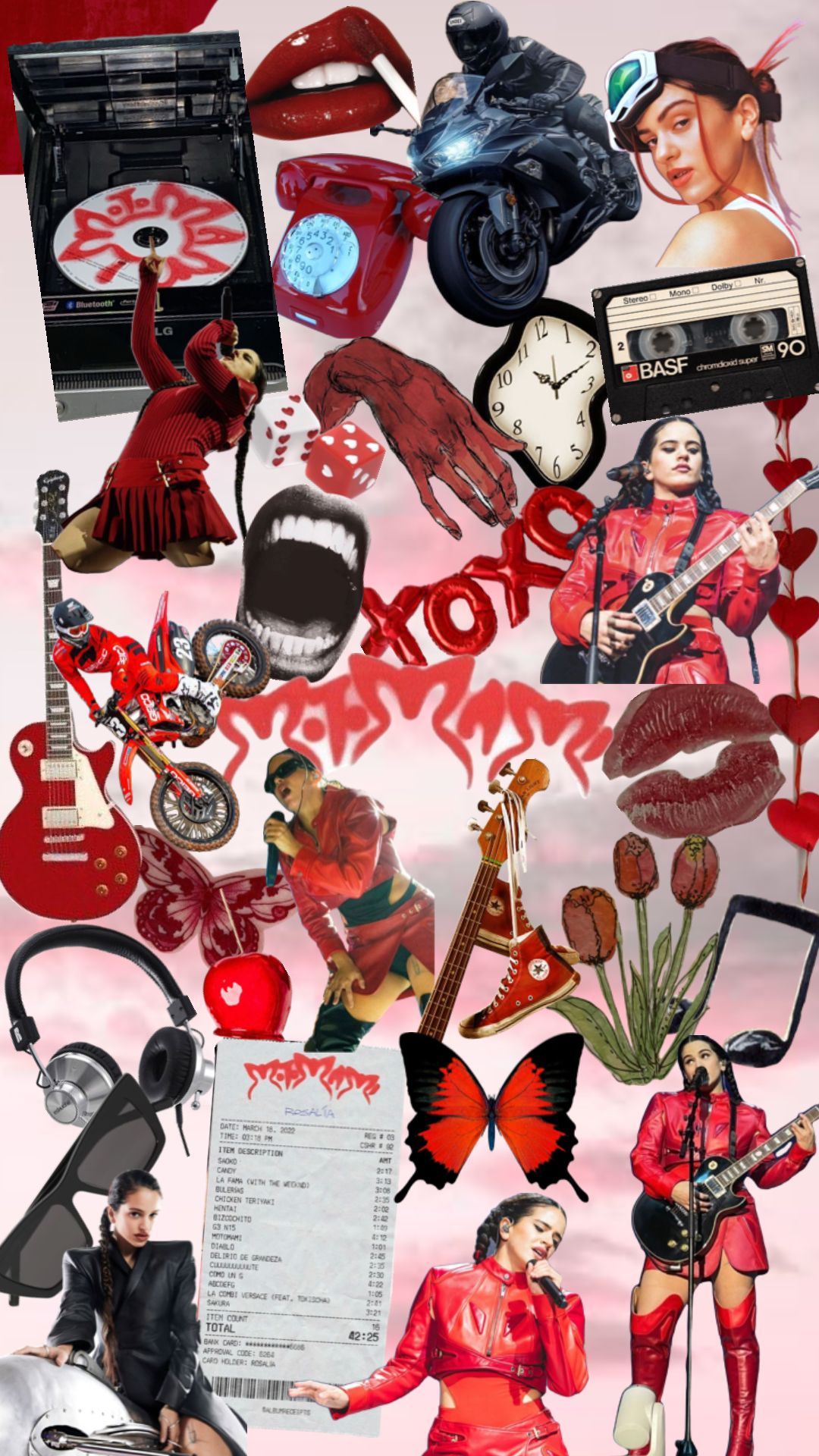 1080x1920 rosalia #motomami #wallpaper #collageart. Collage scrapbook, Snake wallpaper, Collage art