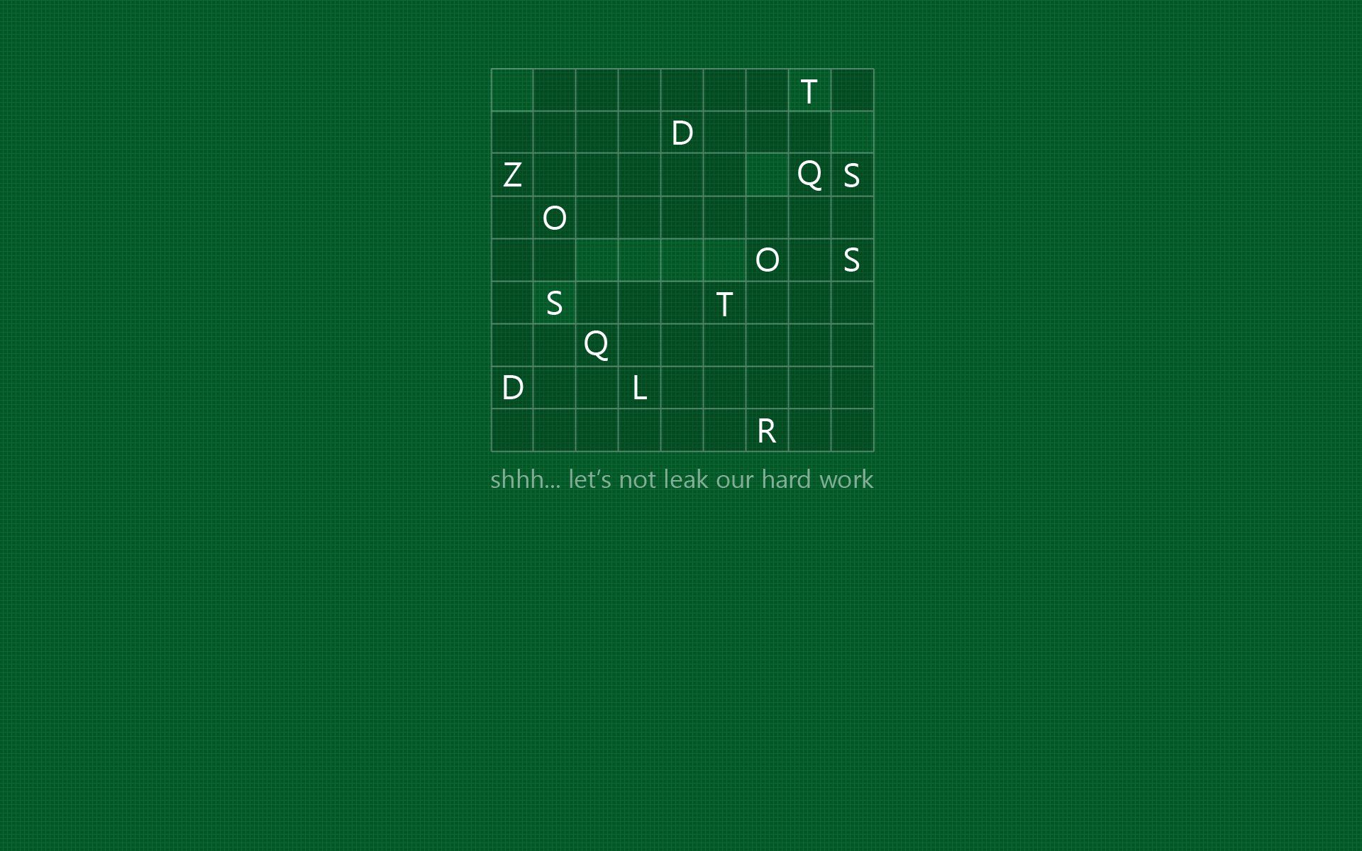 1920x1200 Jensen Harris first version of the wallpaper was just green with a grid of letters. The grid (as a kind of easter egg) matched the typographic grid we were