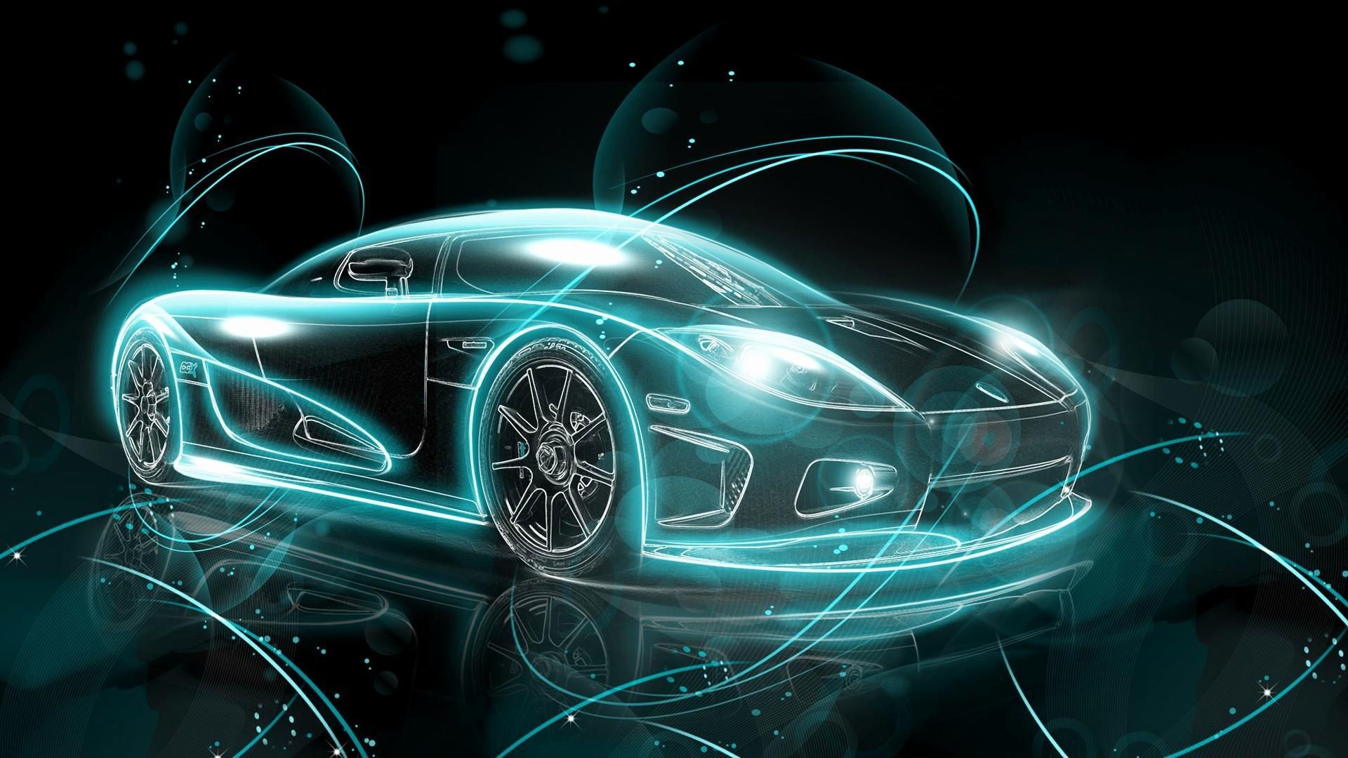 1920x1080 Neon Car Wallpaper