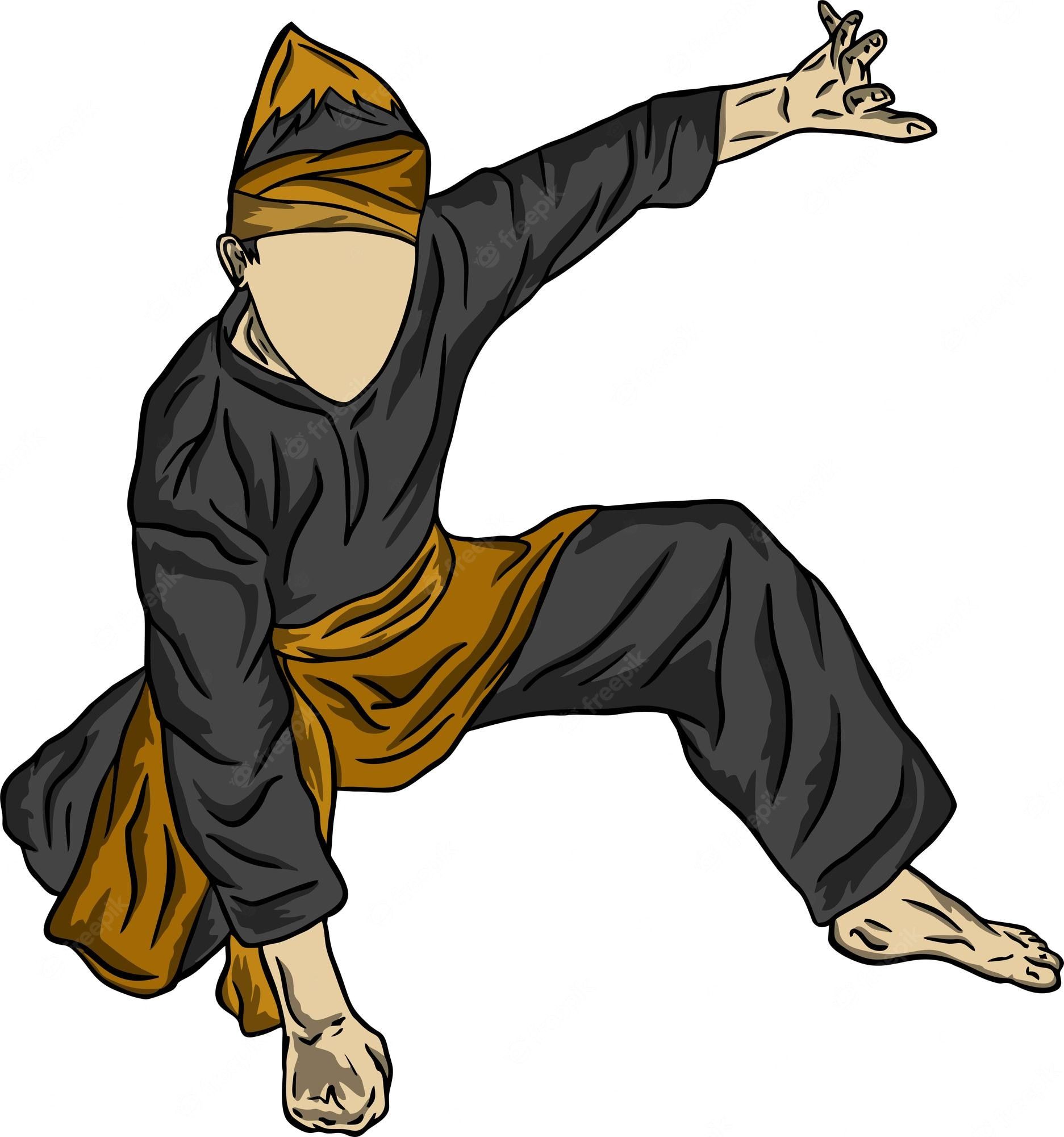 1873x2000 Premium Vector. Pencak silat vector illustration character