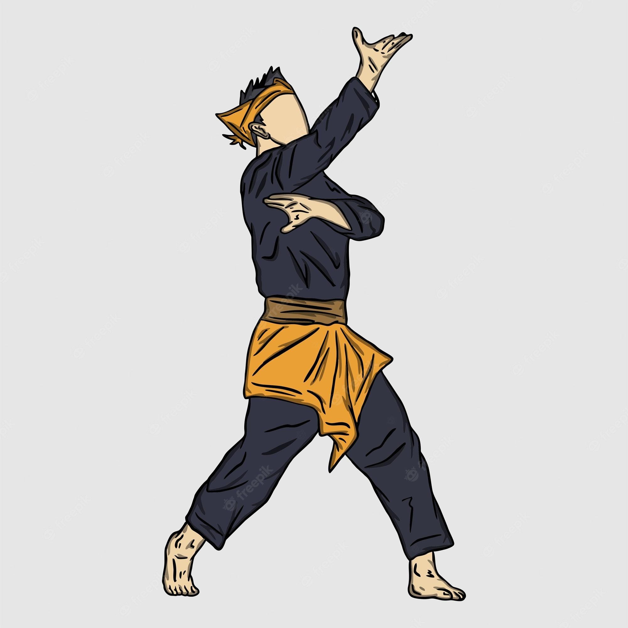 2000x2000 Premium Vector. Illustration of pencak silat fighter