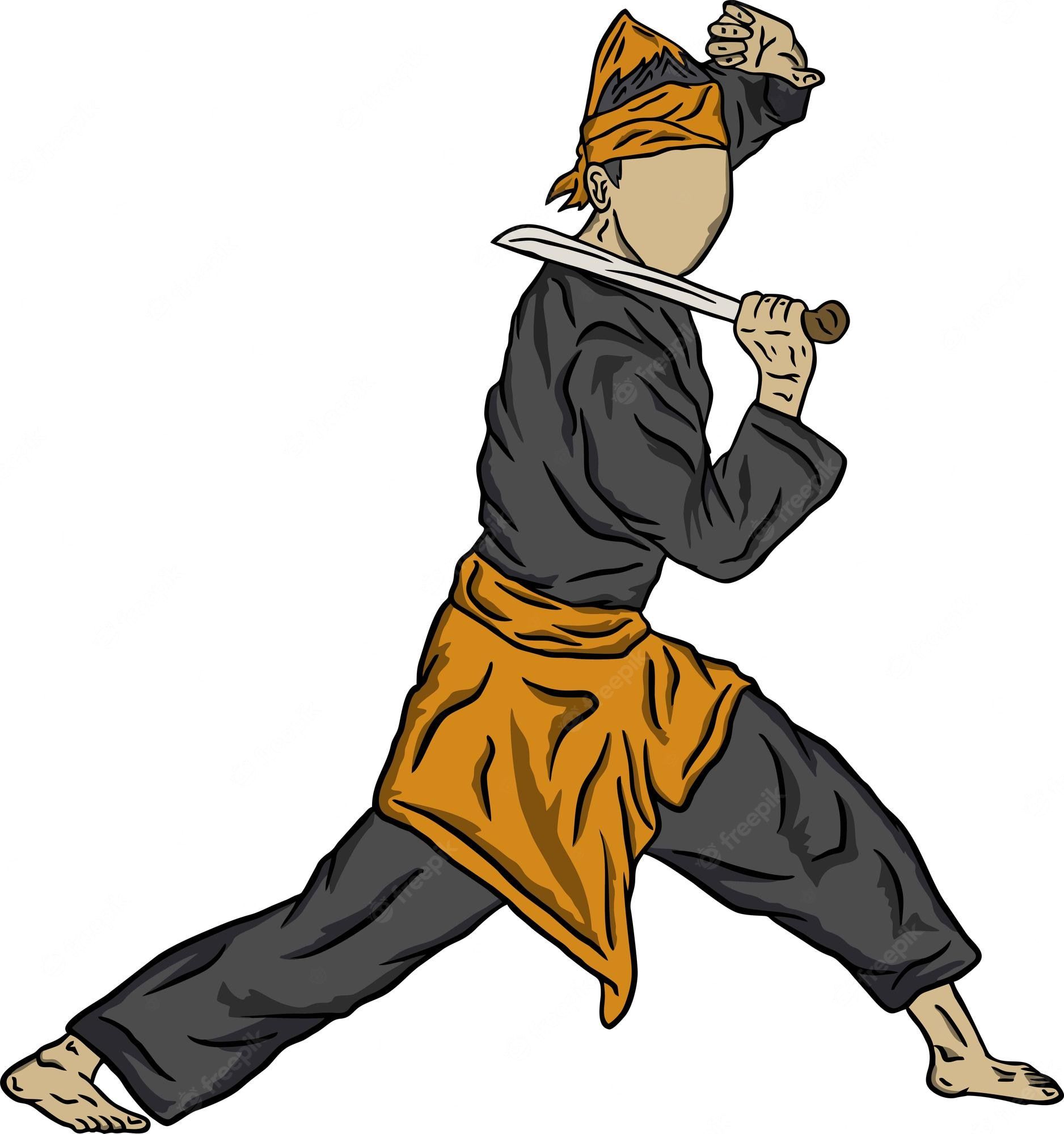 1876x2000 Premium Vector. Pencak silat vector illustration character