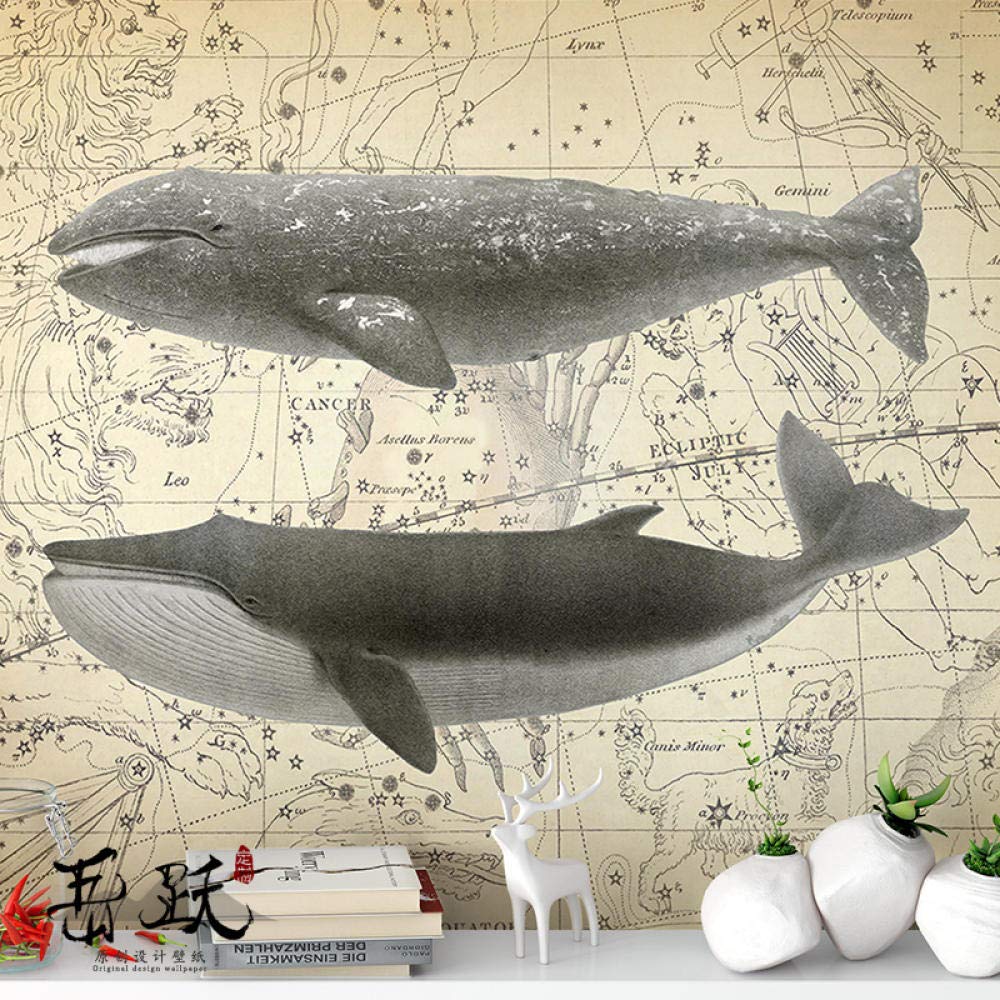 1000x1000 3D Mural Wallpaper Modern Minimalist Personality Old Whale Constellation Art Wallpaper Living Room Sofa Bedroom Background Creative Wallpaper 350245Cm