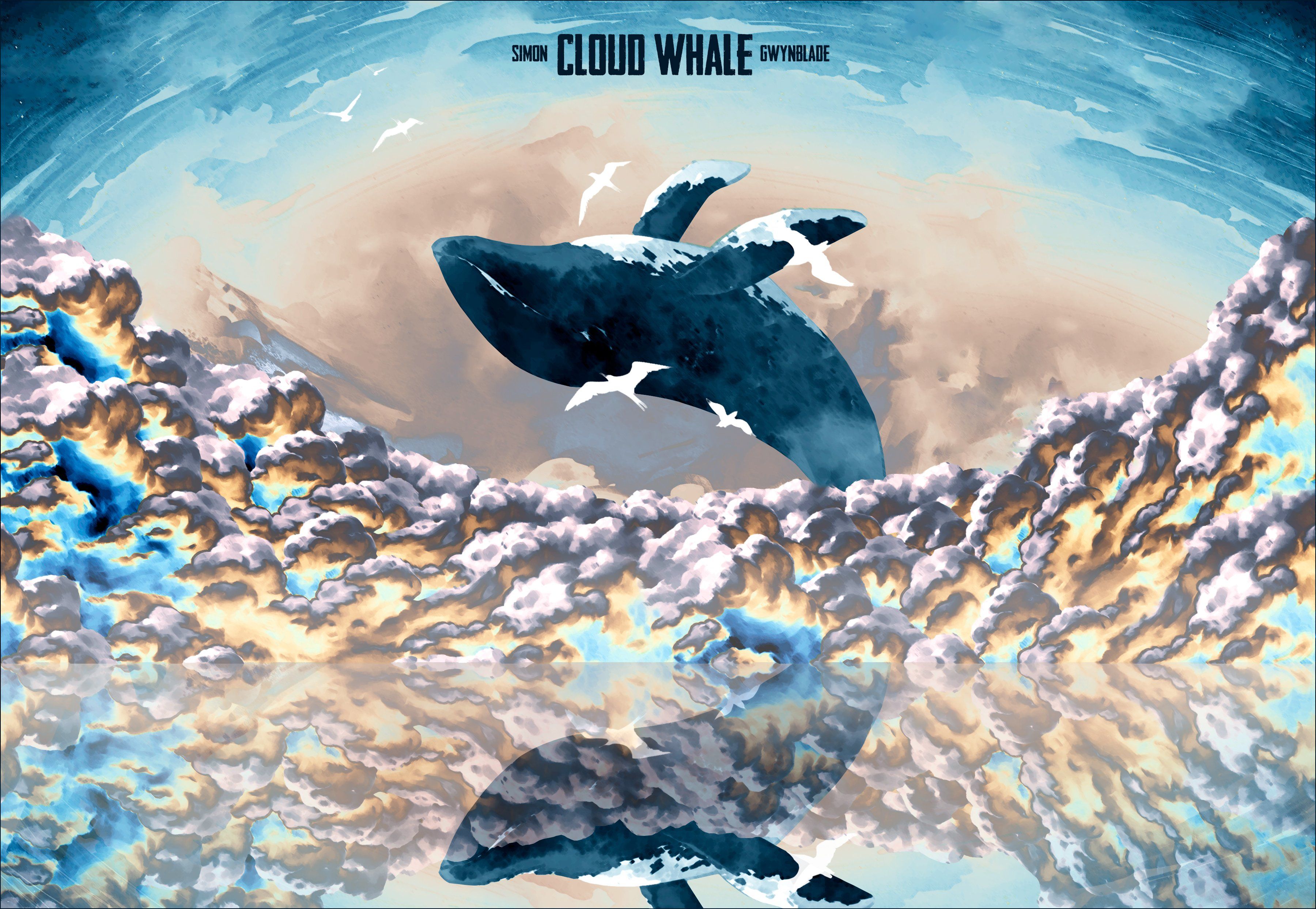 3600x2486 Cloud Whale HD wallpaper