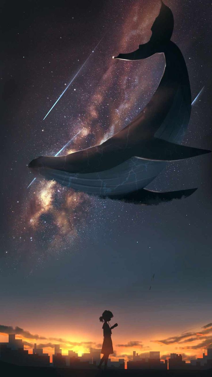 736x1308 Anime World Whale IPhone Wallpaper Wallpaper : iPhone Wallpaper. Scenery wallpaper, Anime scenery wallpaper, Anime scenery