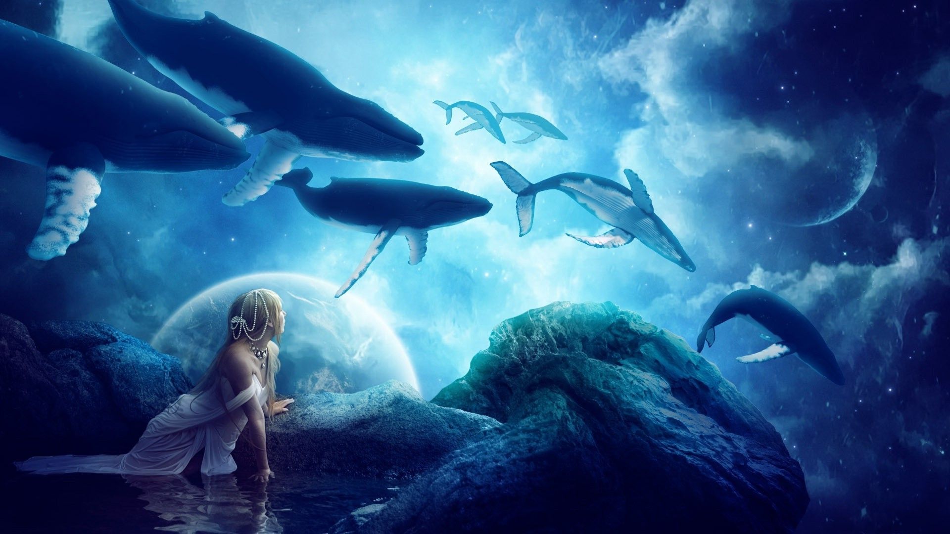 1920x1080 1920x1080 whale fantasy art planet artwork clouds water reflection blue animals wallpaper JPG 296 kB Gallery HD Wallpaper