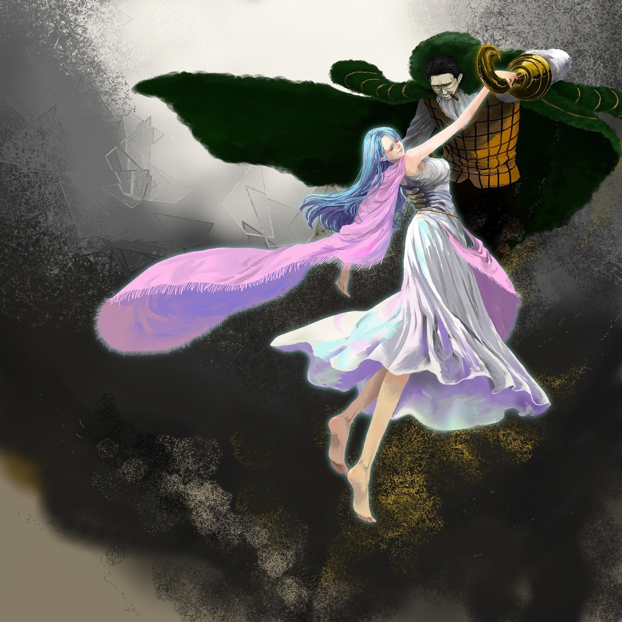 2000x2000 Wallpaper / art, x, vivi, one, 1080P, Crocodile (One Piece), hd, crocodile, anime, nefertari, piece, one piece free download