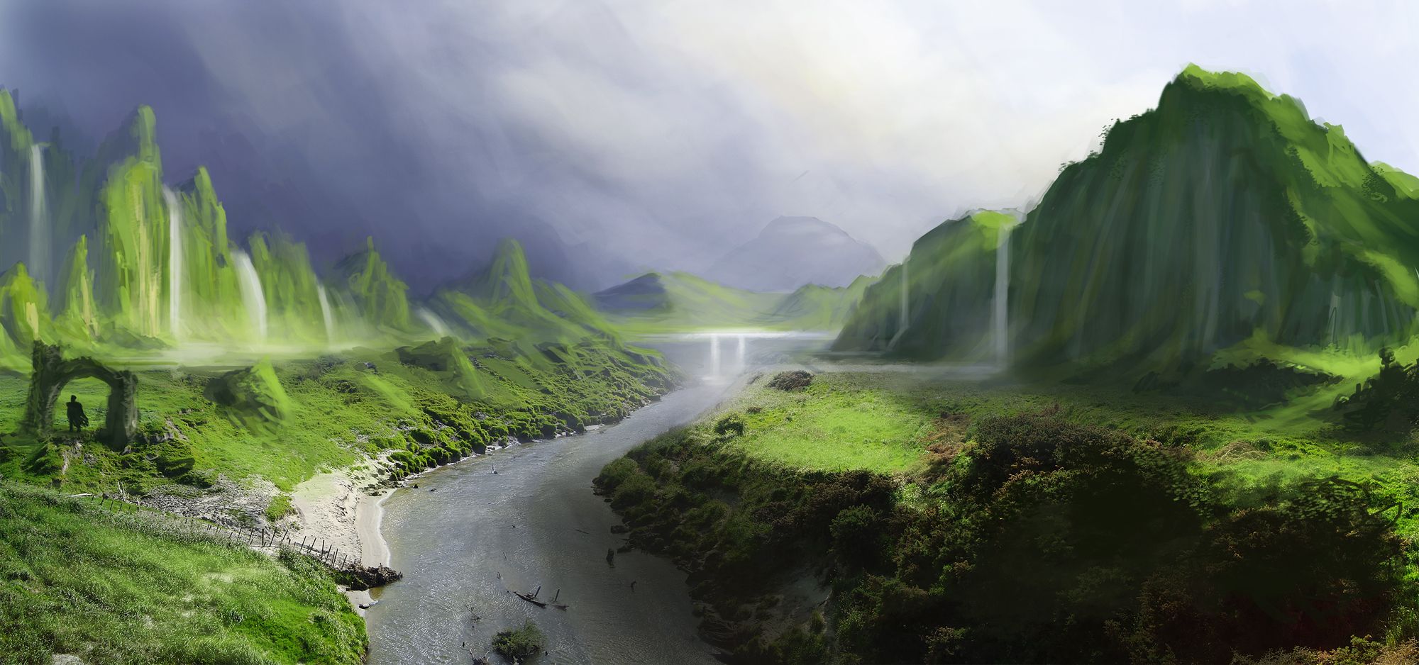 2000x938 Matte Painting Wallpaper