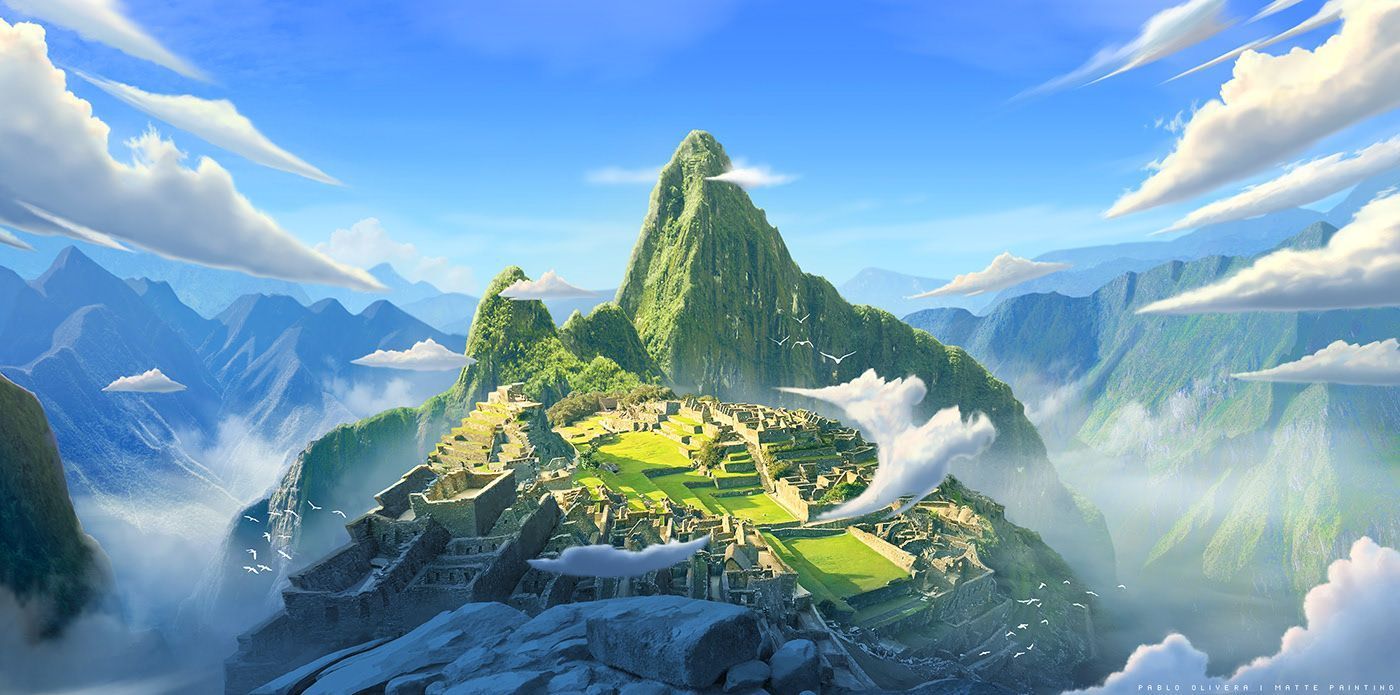 1400x695 Matte Painting and Concept Art. Matte painting, Anime scenery, Environment concept art