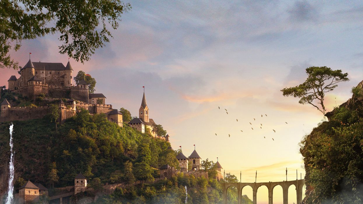 1245x700 Pavan Kumar Nallabelli Digital Castle Matte Painting 2017 Wallpaperx1080