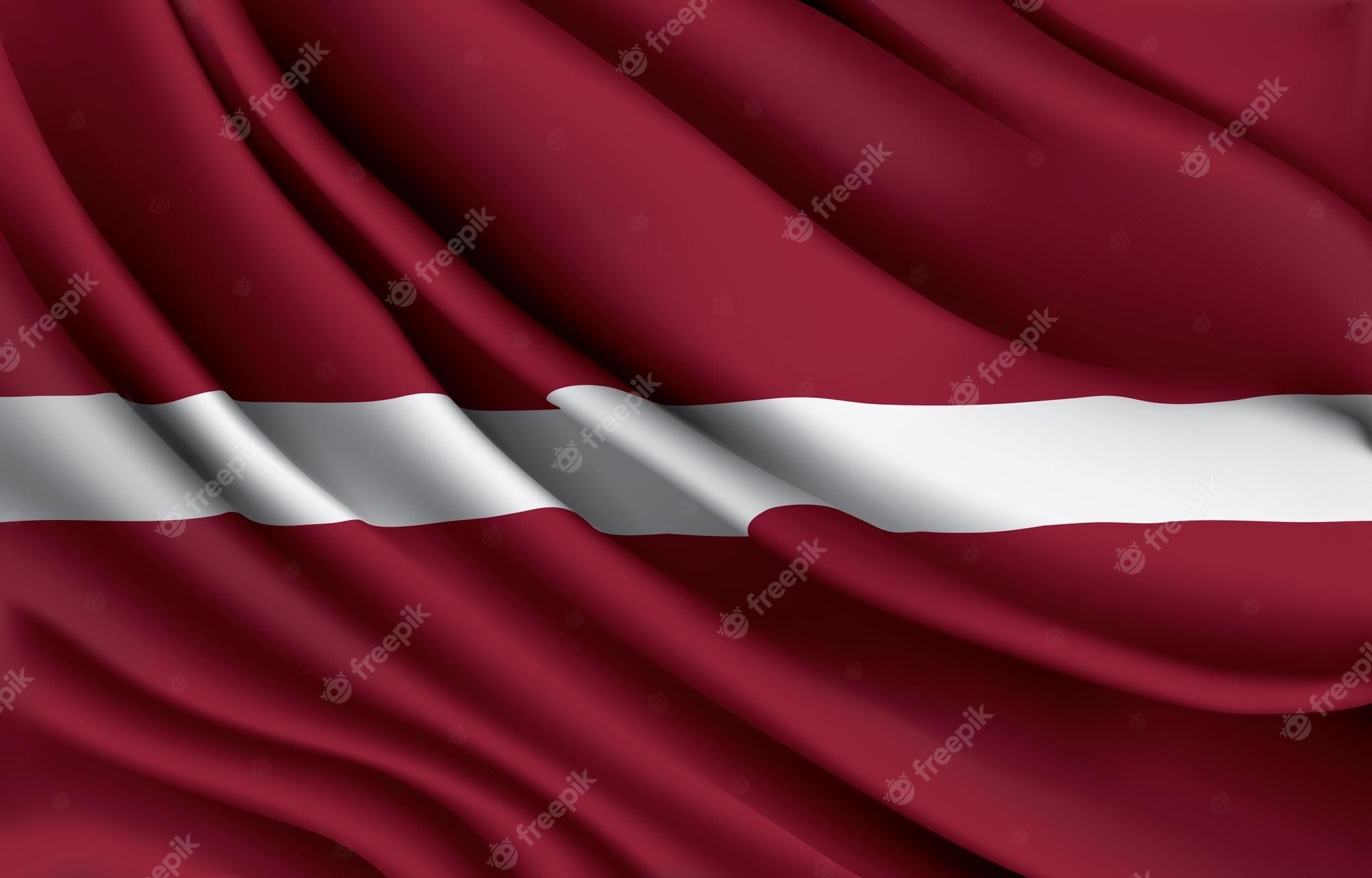 2000x1280 Premium Vector. Latvia national flag waving realistic vector illustration
