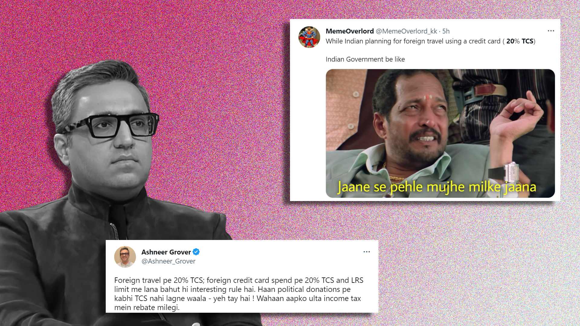 1920x1080 Ashneer Grover Tears Into 20% TCS On Foreign Travel And Credit Cards; Lambasts Rebate On Political Donations