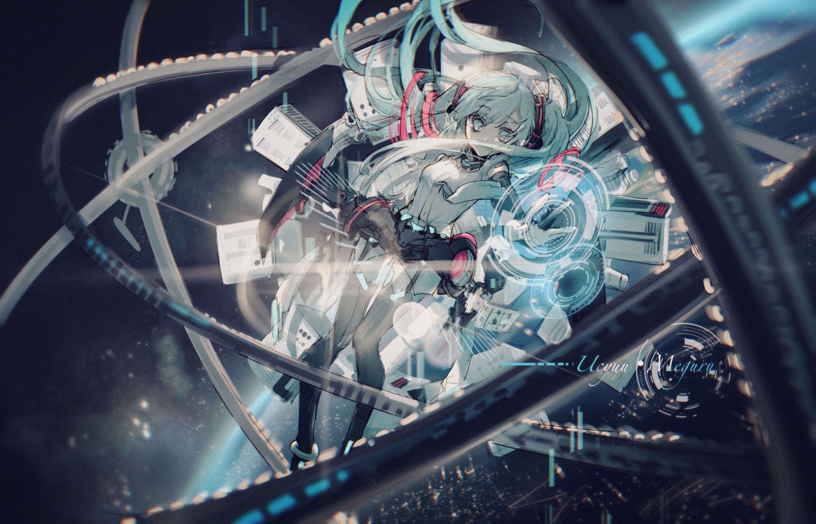 2800x1800 KonYa666 Anime Anime Girls Hatsune Miku Vocaloid Wallpaper: 2800x1800