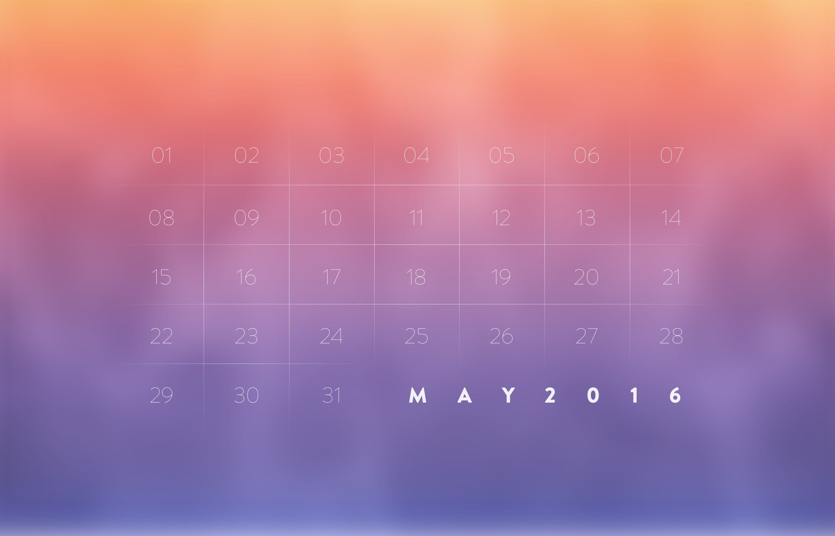 2800x1800 Calendar Wallpaper