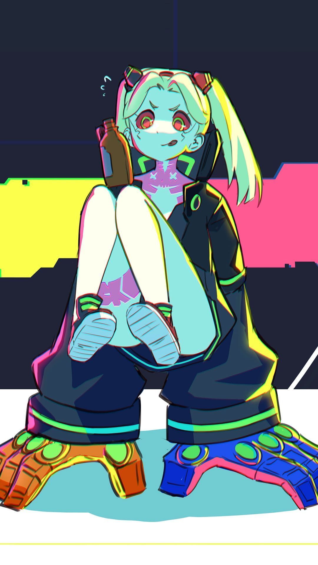 1080x1920 Rebecca Cyberpunk Wallpaper. Cyberpunk anime, Cyberpunk aesthetic, Cyberpunk art