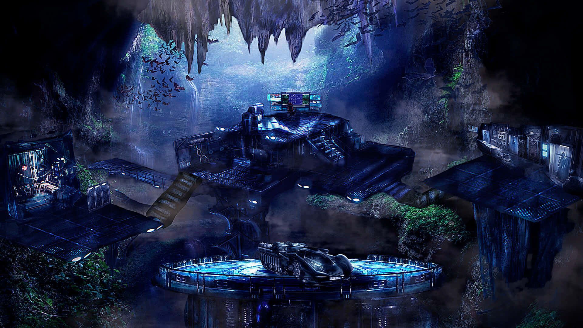 1920x1080 Batcave Wallpaper