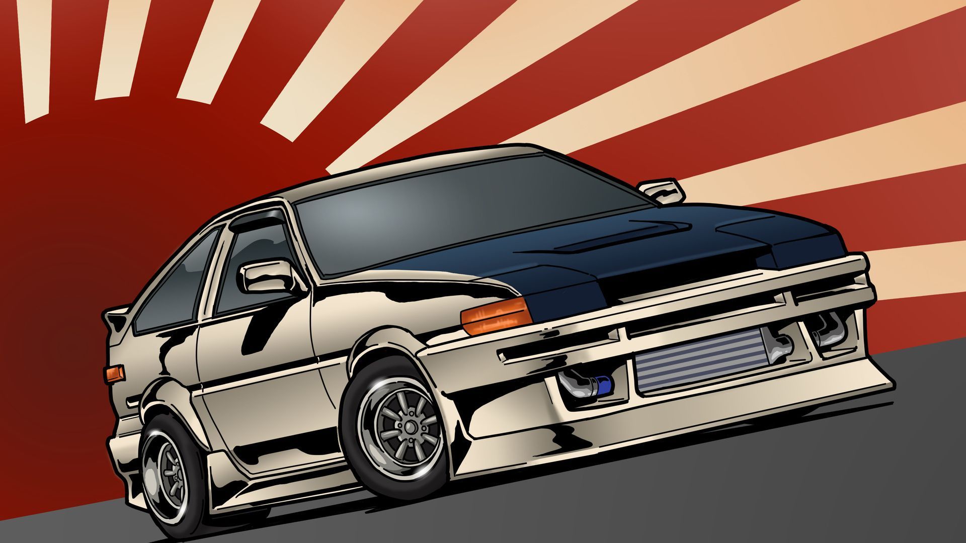 1920x1080 JDM X Anime Wallpaper