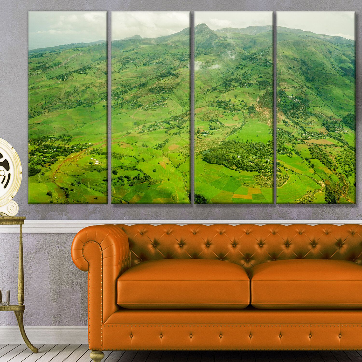 1500x1500 DesignArt Highlands Around Addis Ababa On Canvas 4 Pieces Photograph