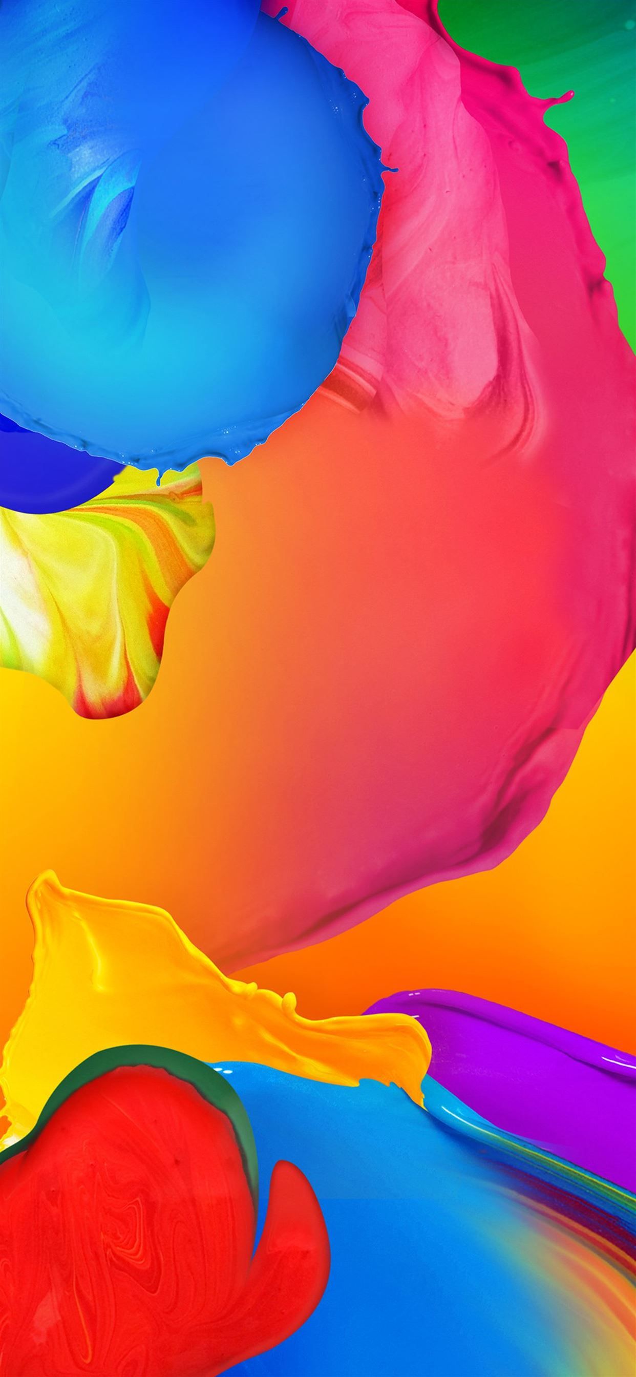 1242x2688 Rainbow color paint art ink default pattern iPhone X Wallpaper Free Download
