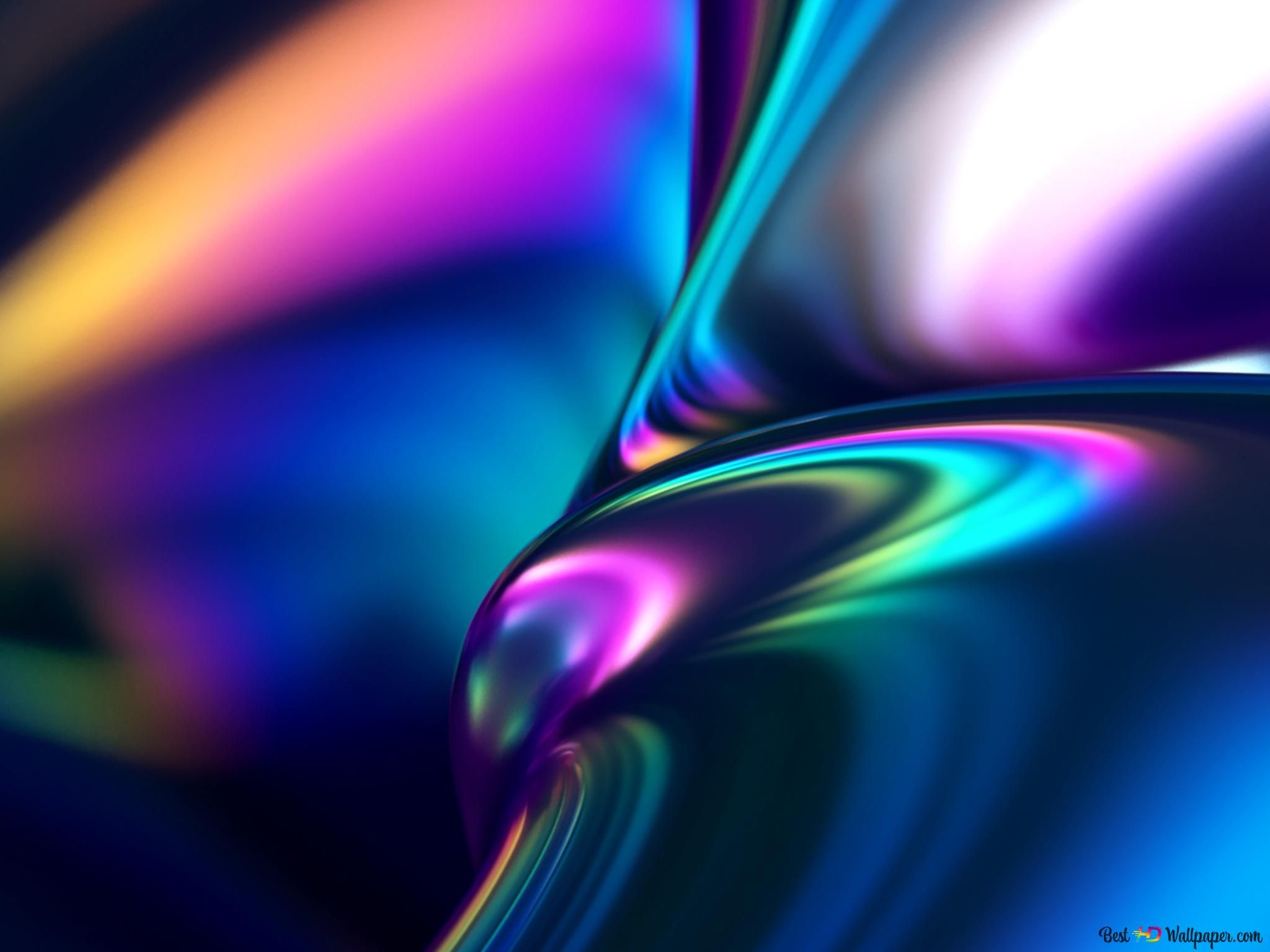 2048x1536 Metallic Rainbow Colors 2K wallpaper download