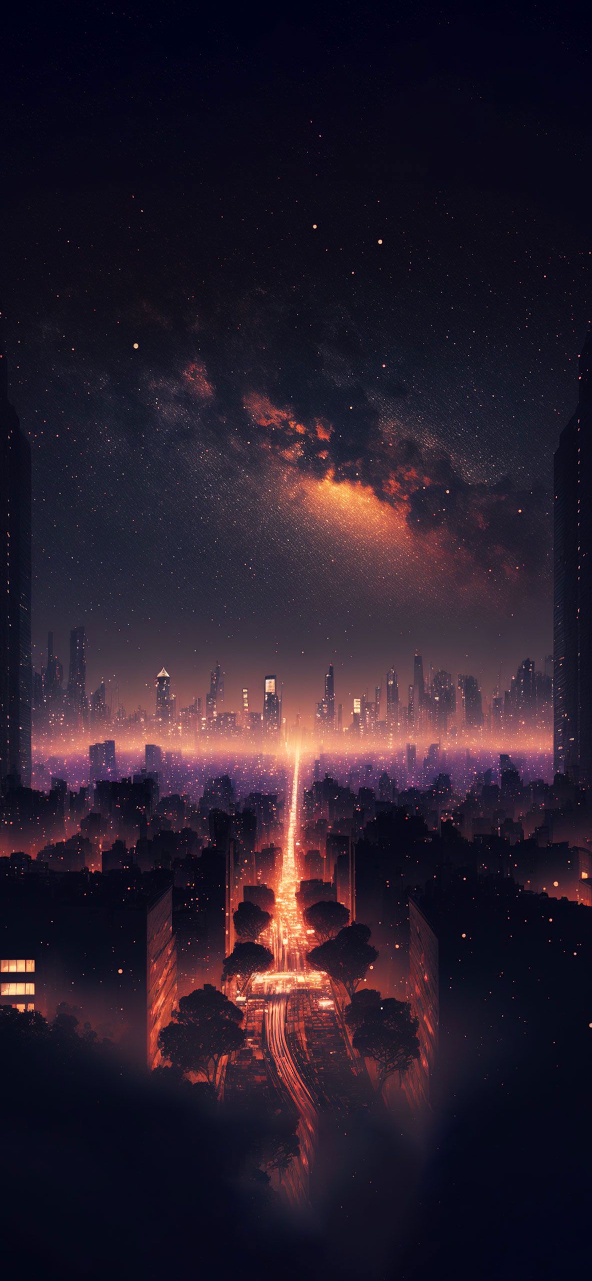 1183x2560 Night City Aesthetic Wallpaper City Wallpaper for iPhone