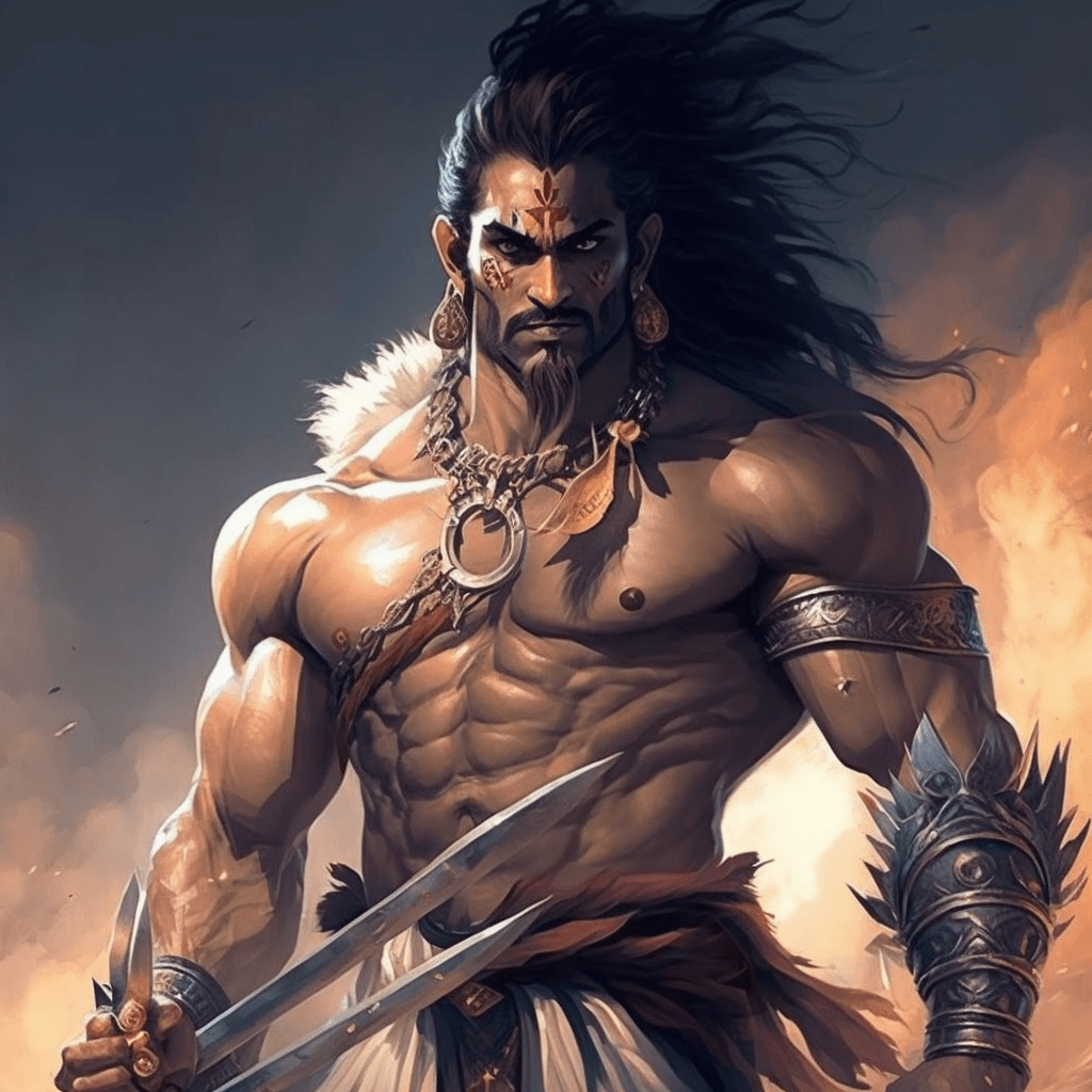 1024x1024 Recreating Indian Mahabharata legends by generative AI.
