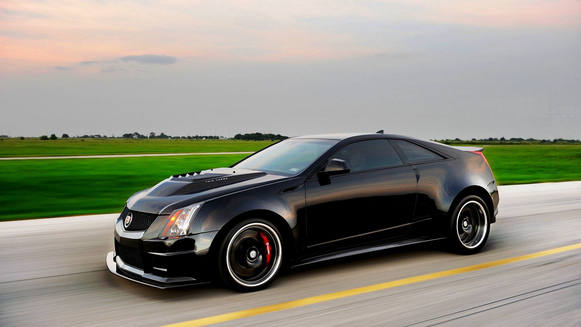 1920x1080 Download Wallpaper 1920x1080 Cadillac, Cts V, Hennessey, Black, Side View Full Hd, Hdtv, Fhd, 1080p HD Background