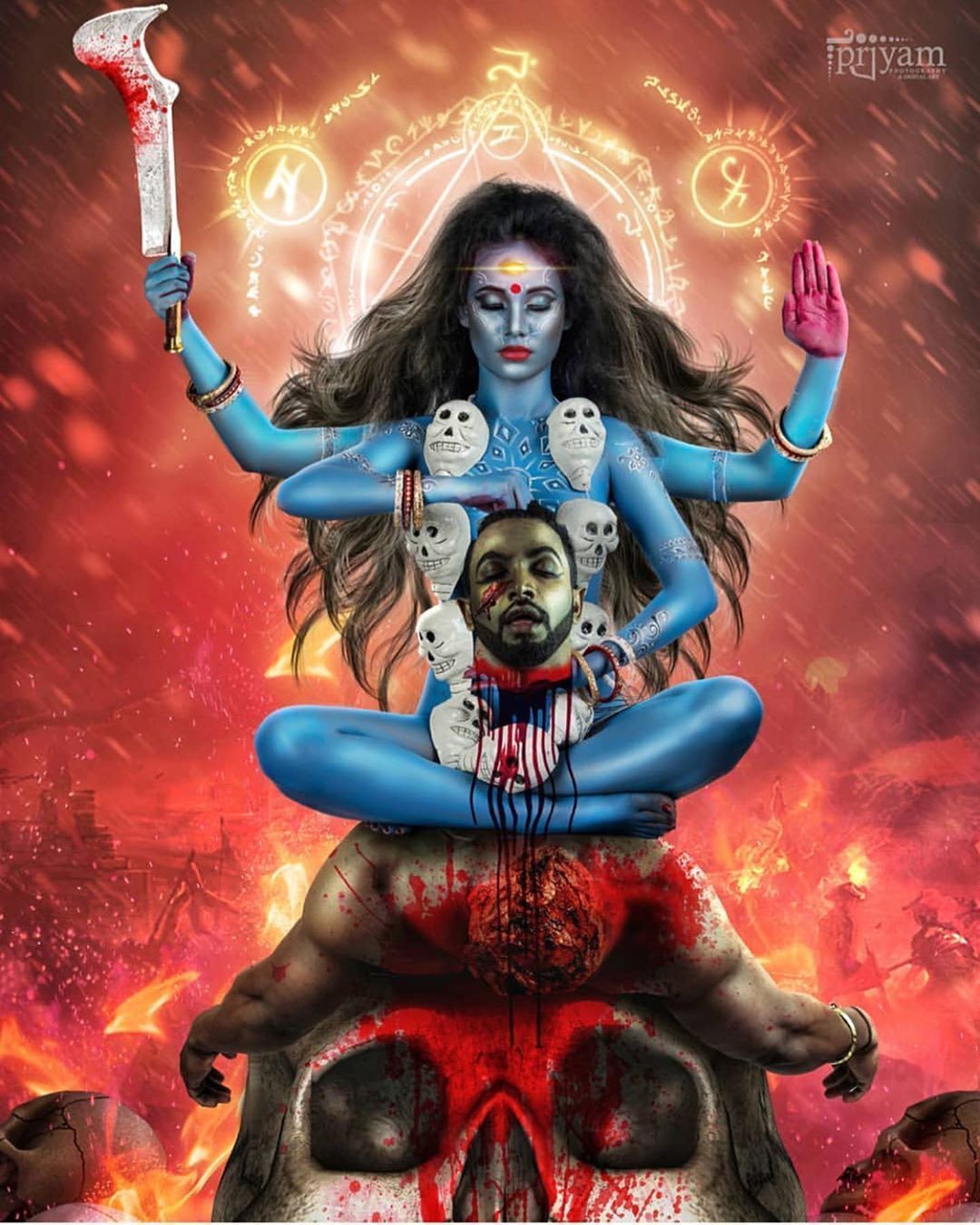 1080x1350 Kaal Bhairav Wallpaper