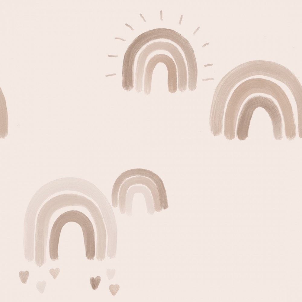 1000x1000 Painting Rainbows Wallpaper in Neutral. I Love Wallpaper
